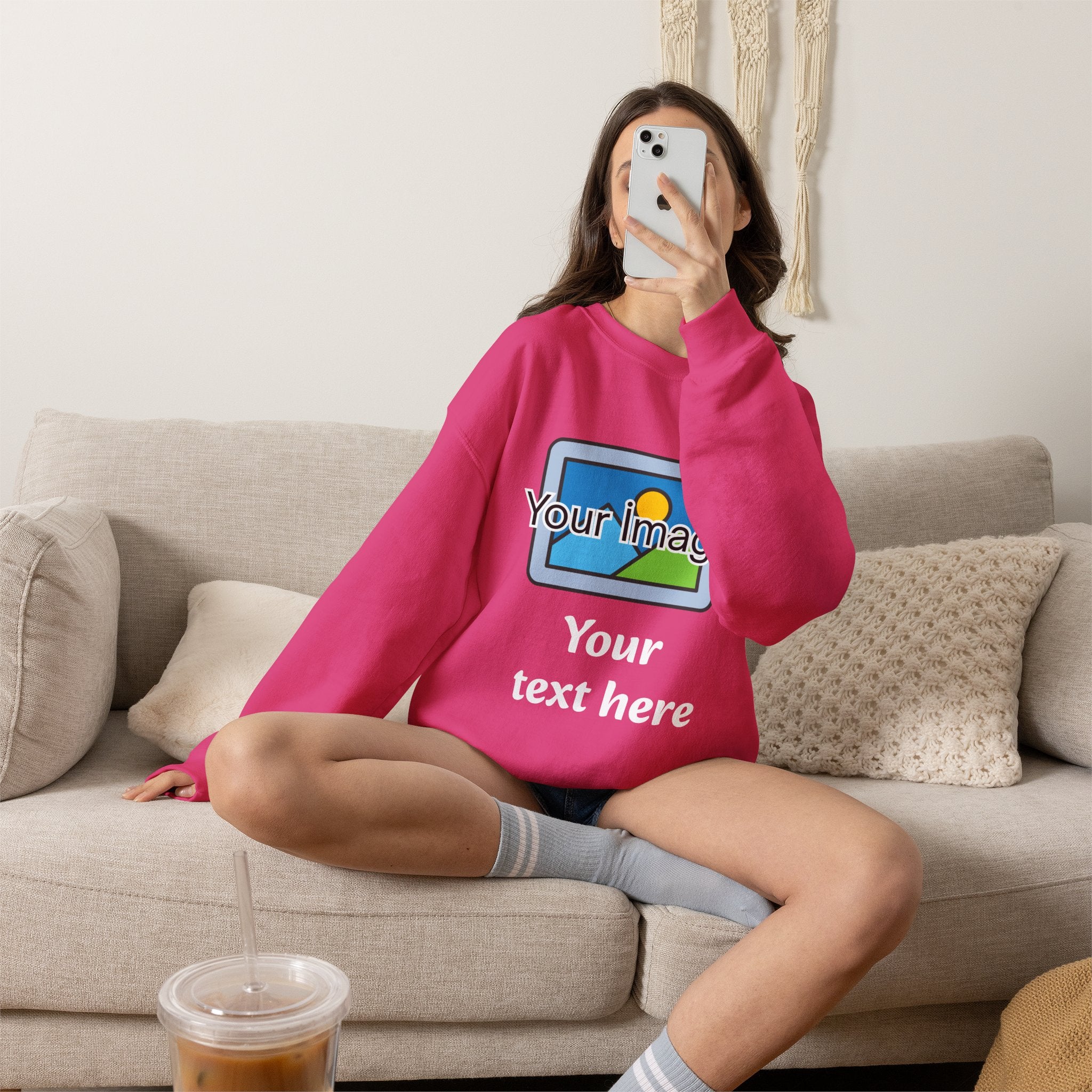 Personalized Image & Text Sweatshirt