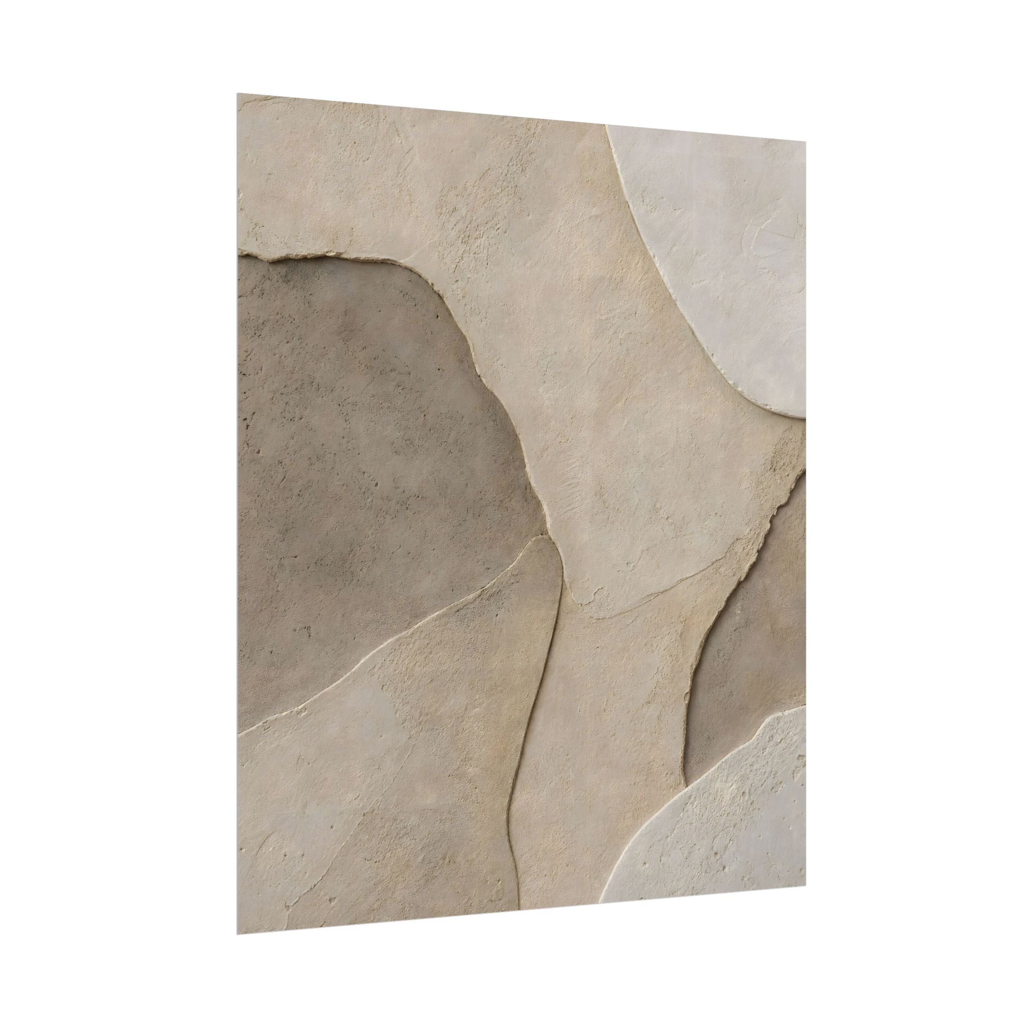 Abstract Neutral Texture Rolled Poster — Earth Tone Minimal Wall Art