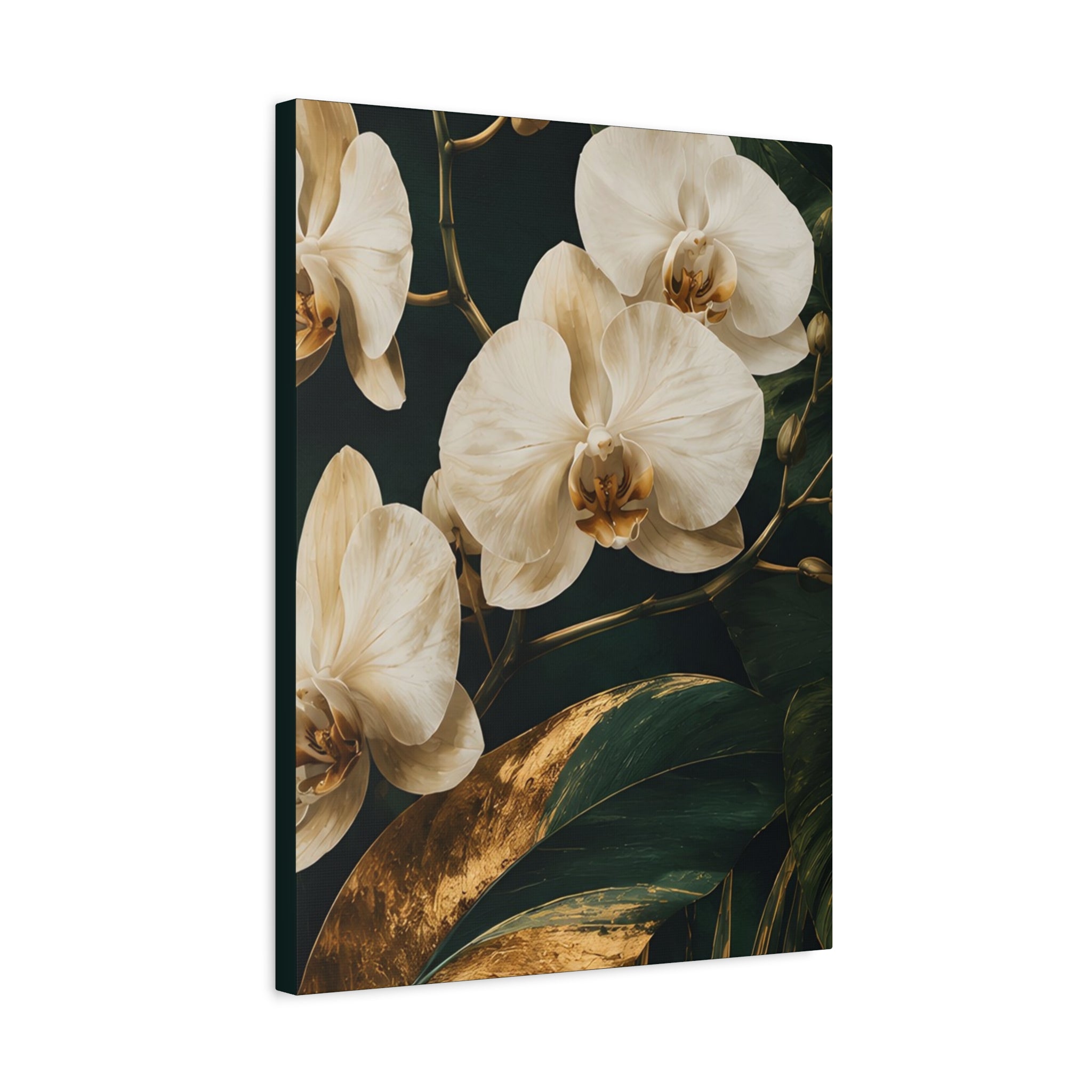 Orchid Botanical Matte Canvas Print — Stretched 1.25"