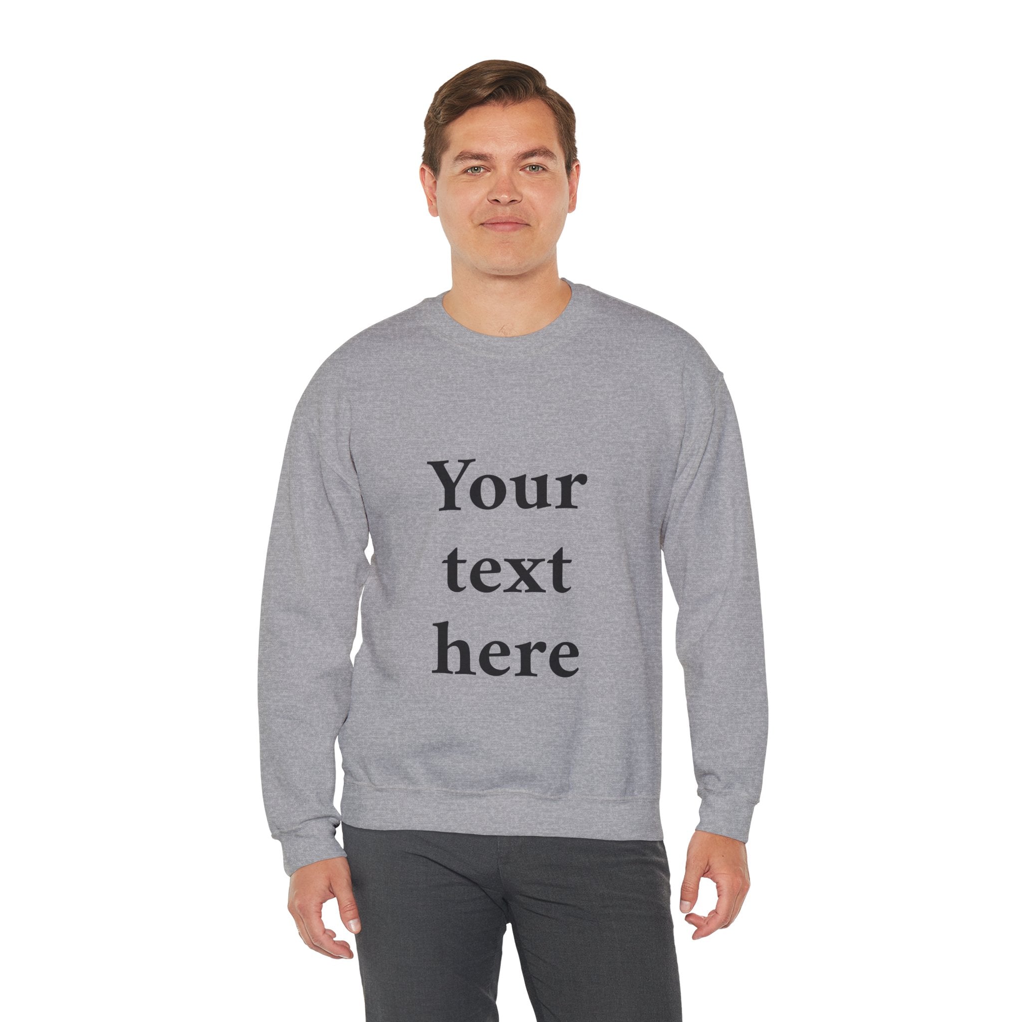 Custom Text Crewneck Sweatshirt — Personalized Minimalist Sweatshirt