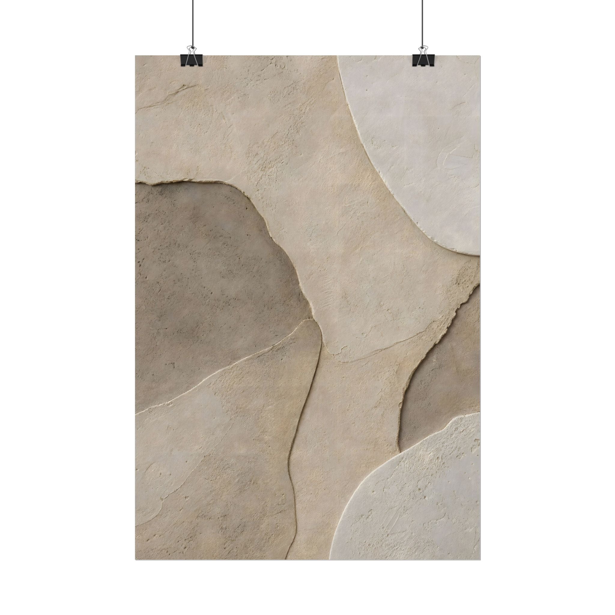 Abstract Neutral Texture Rolled Poster — Earth Tone Minimal Wall Art