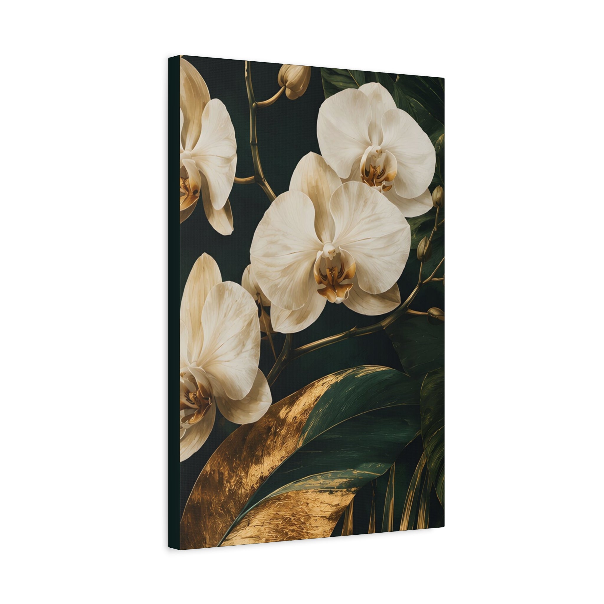 Orchid Botanical Matte Canvas Print — Stretched 1.25"