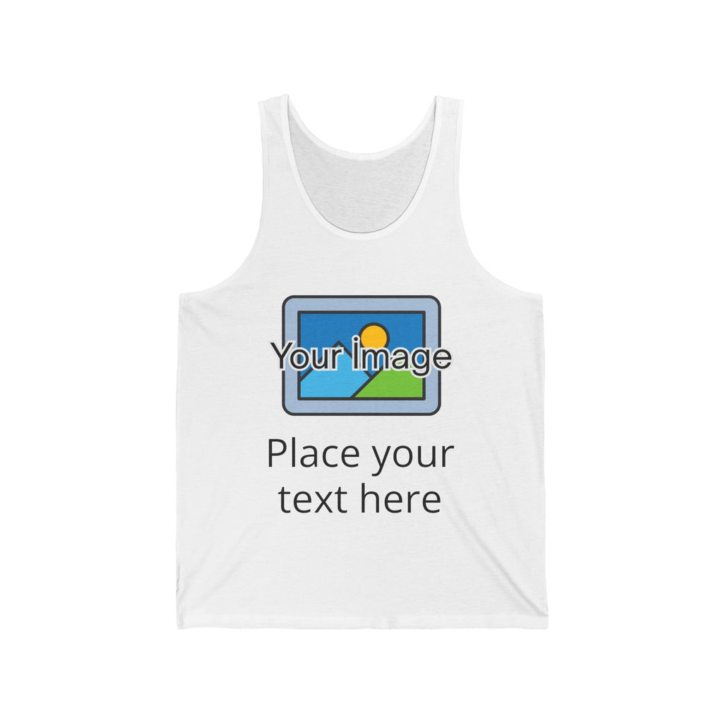 Custom Photo Tank Top – Personalized Image & Text Jersey Tank