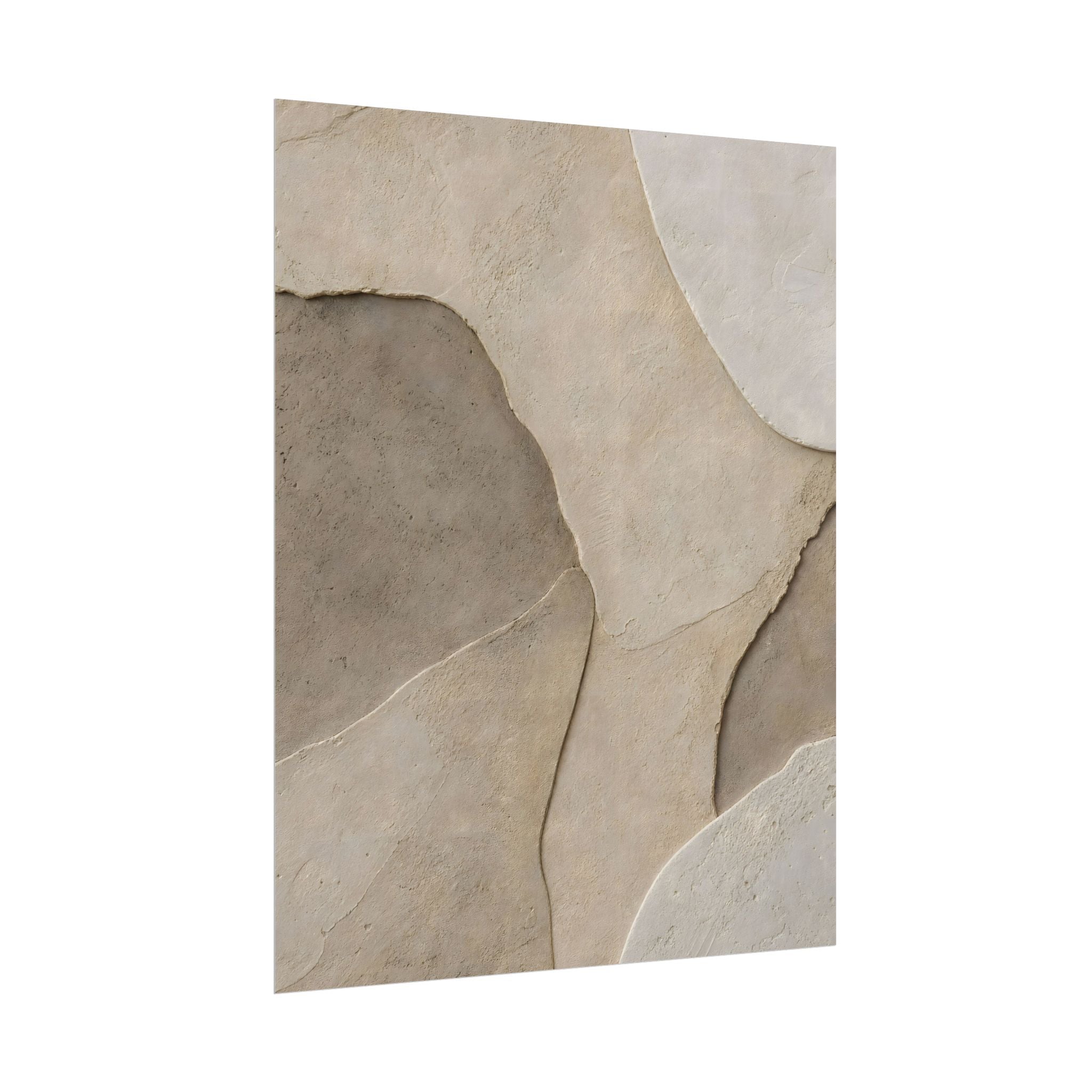 Abstract Neutral Texture Rolled Poster — Earth Tone Minimal Wall Art