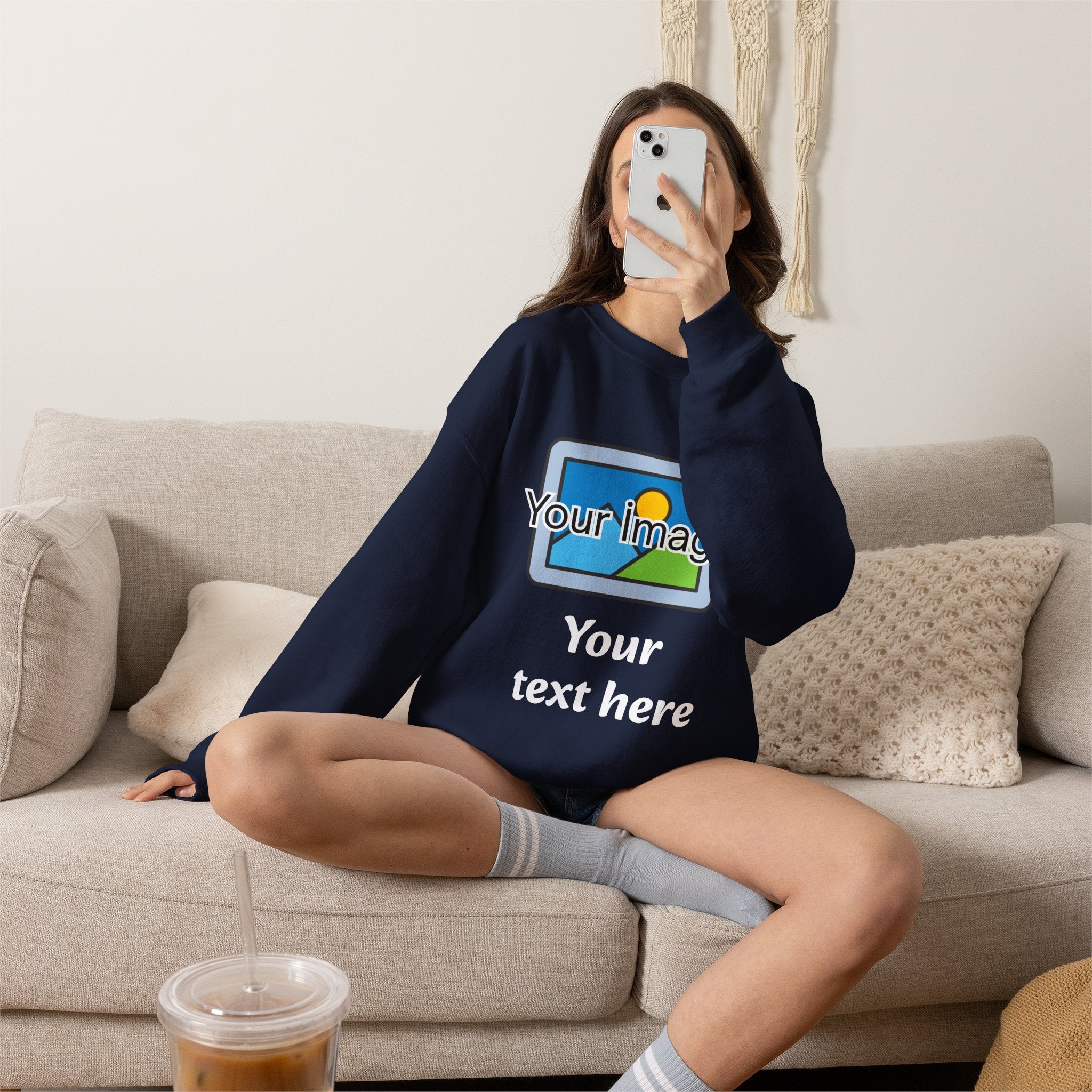 Personalized Image & Text Sweatshirt