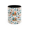 Surfboard & Palm Accent Coffee Mug — Tropical Beach Pattern 11/15oz
