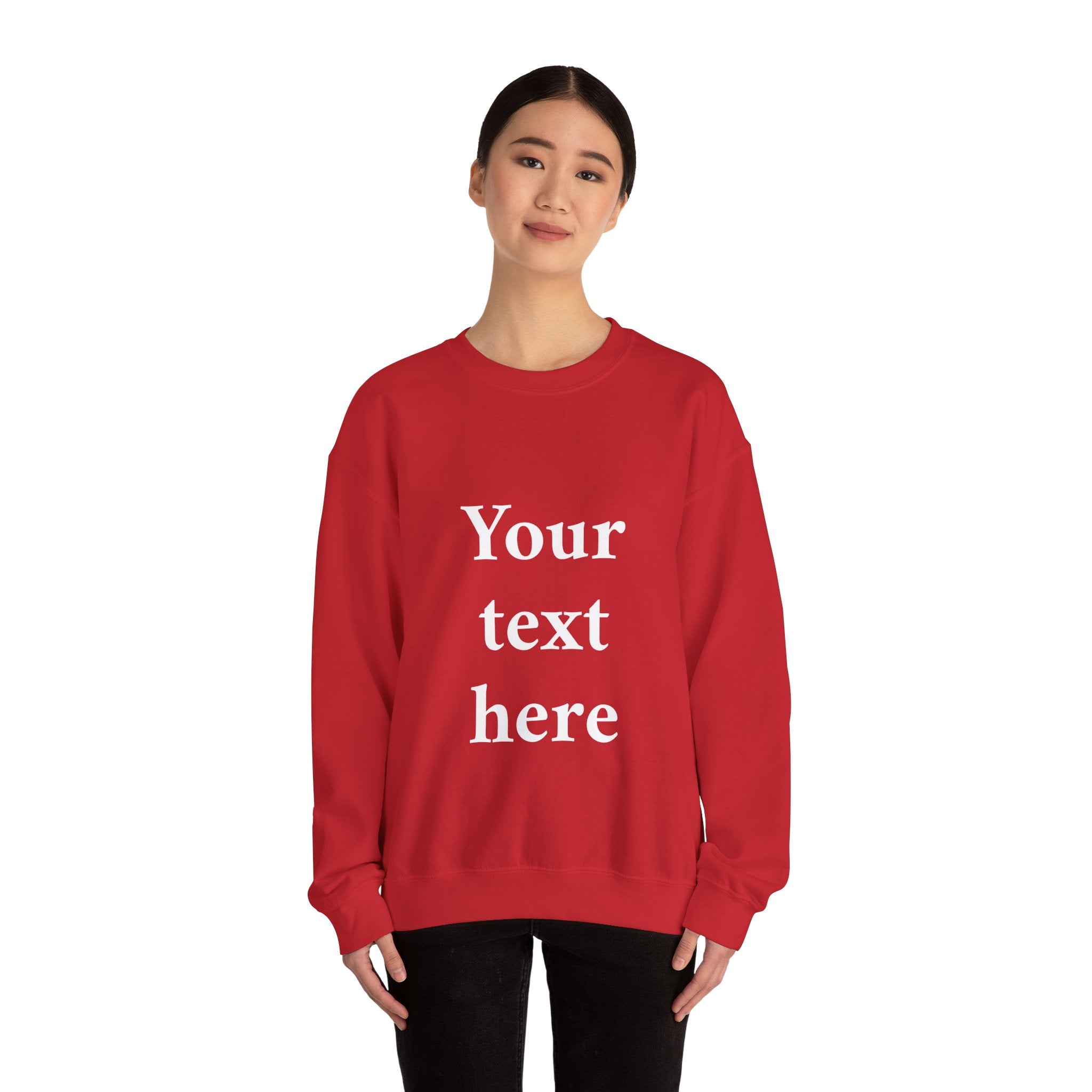 Custom Text Crewneck Sweatshirt — Personalized Minimalist Sweatshirt