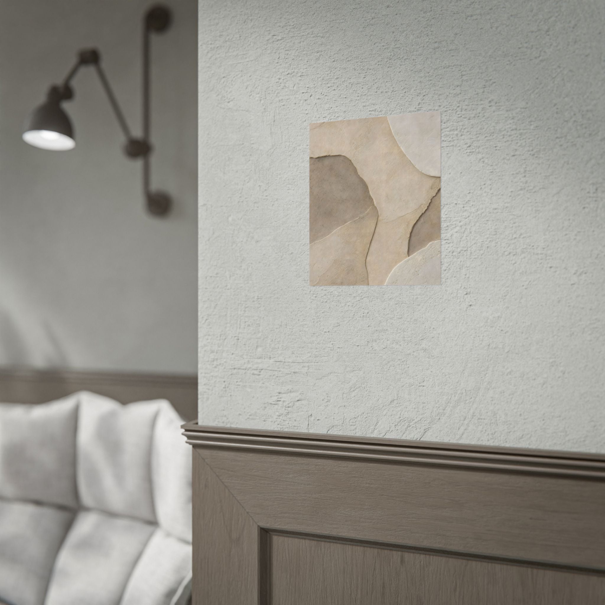 Abstract Neutral Texture Rolled Poster — Earth Tone Minimal Wall Art