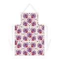 Floral Vintage Apron – Purple & Red Bouquet All-Over Print