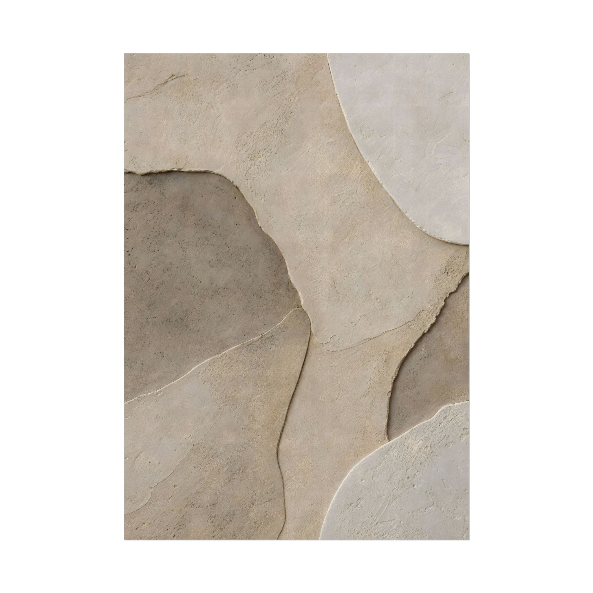 Abstract Neutral Texture Rolled Poster — Earth Tone Minimal Wall Art
