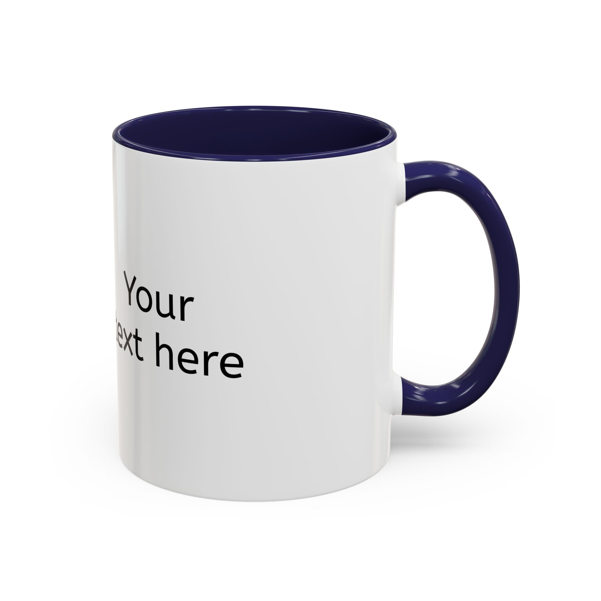 Personalized Accent Coffee Mug - Custom Text & Image, 11oz/15oz
