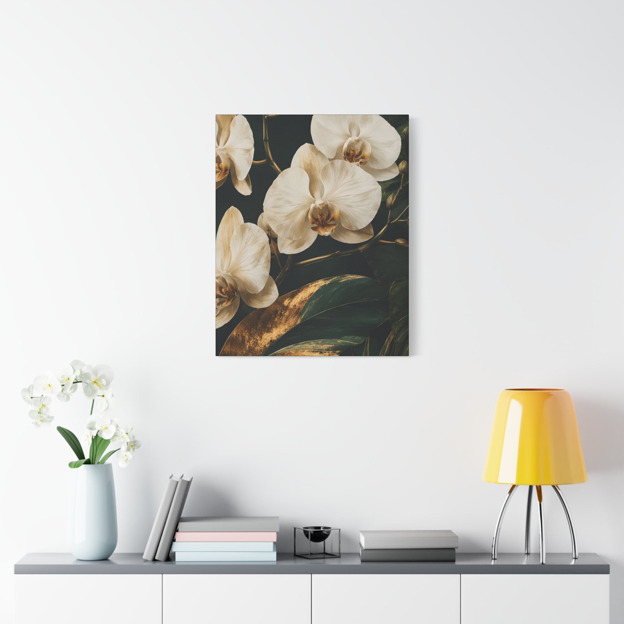 Orchid Botanical Matte Canvas Print — Stretched 1.25"