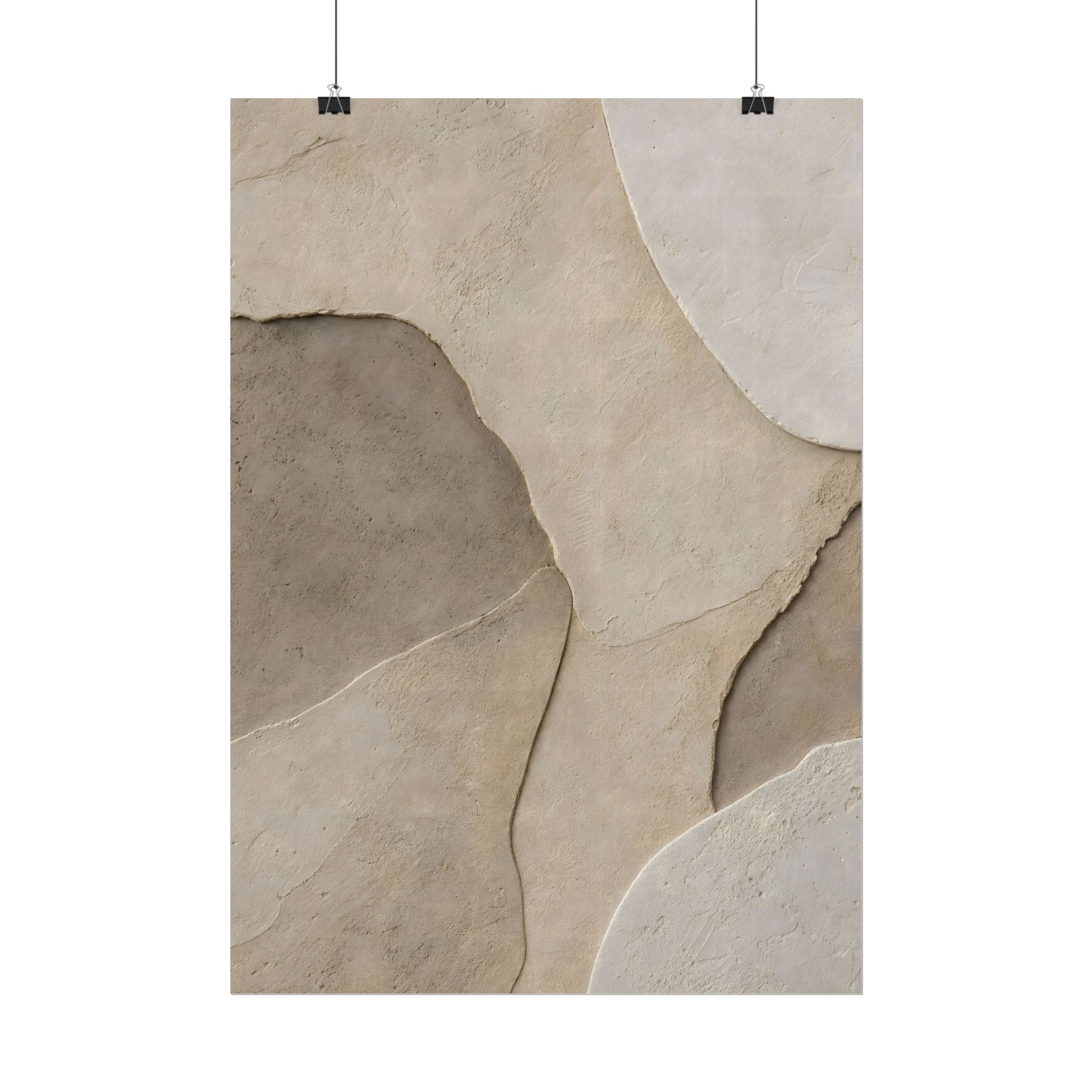 Abstract Neutral Texture Rolled Poster — Earth Tone Minimal Wall Art