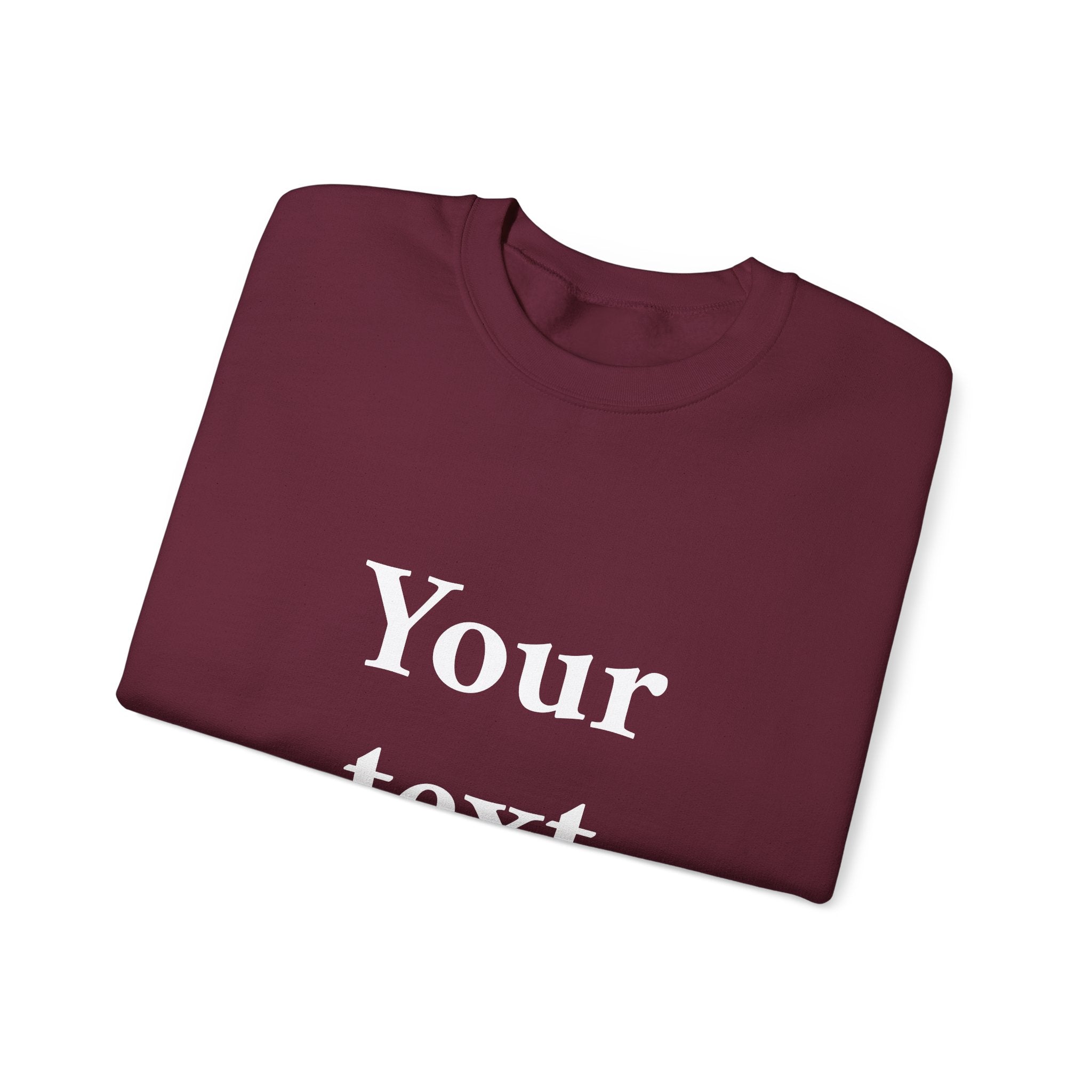 Custom Text Crewneck Sweatshirt — Personalized Minimalist Sweatshirt
