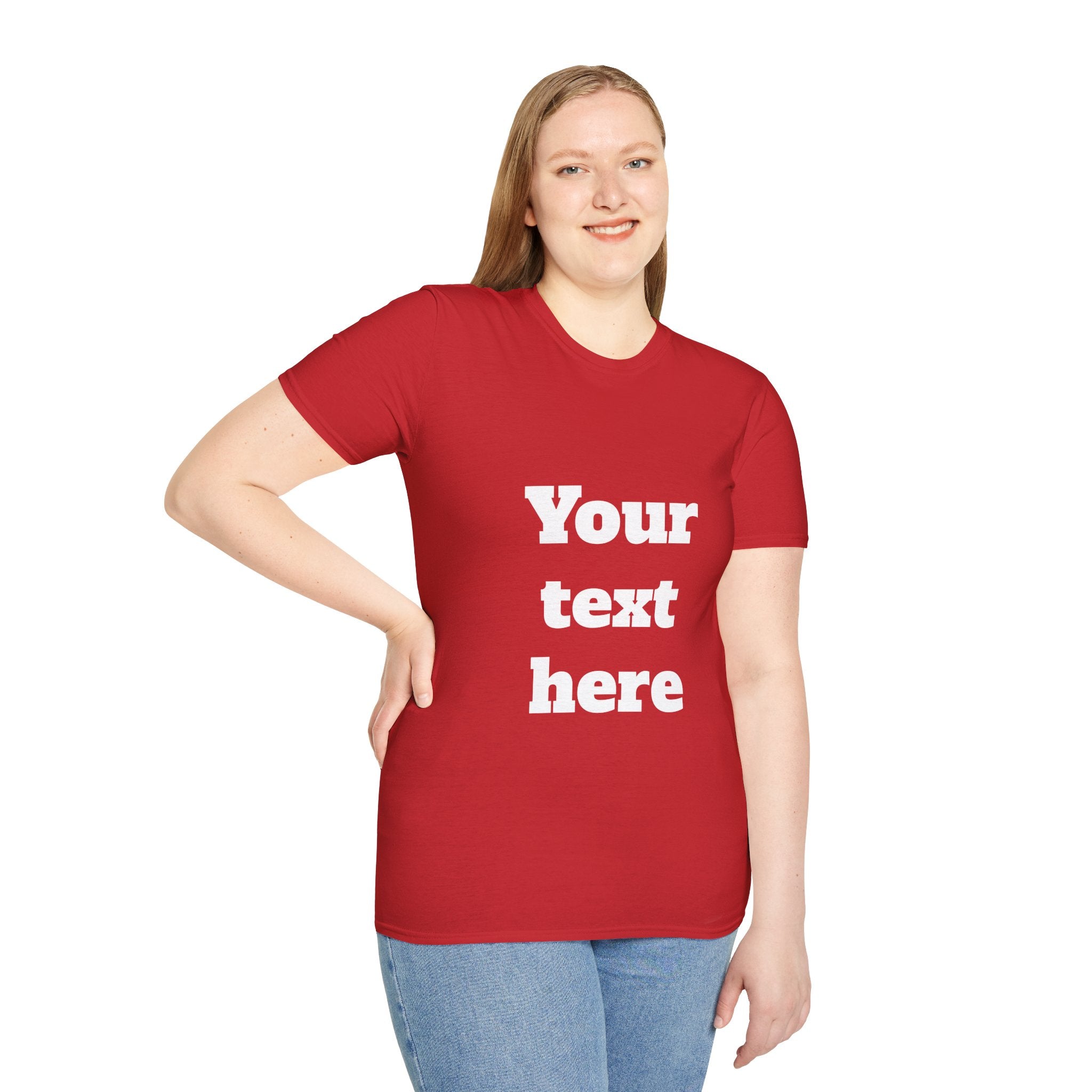 Custom Text T-Shirt — Personalized "Your Text Here" Graphic Tee