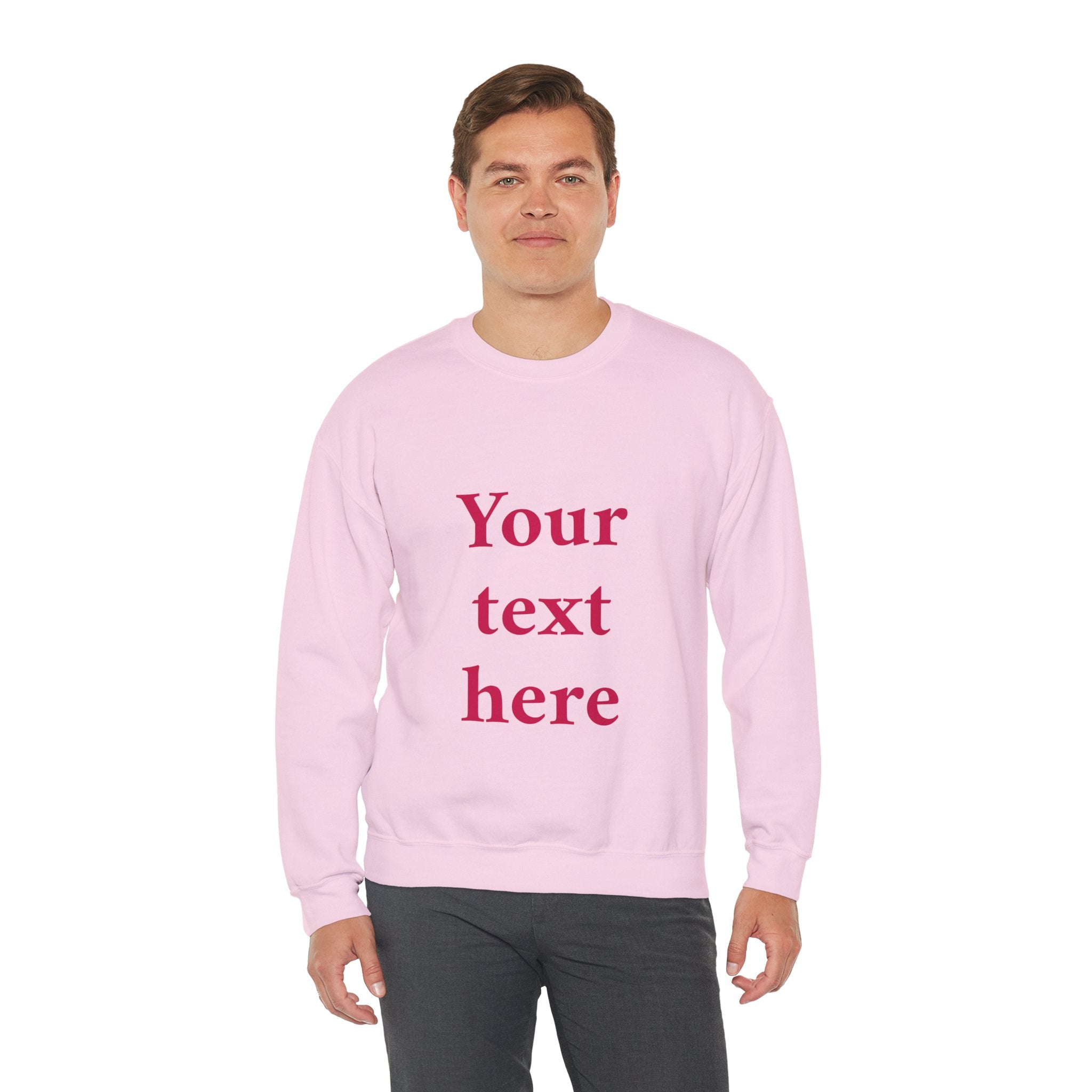 Custom Text Crewneck Sweatshirt — Personalized Minimalist Sweatshirt