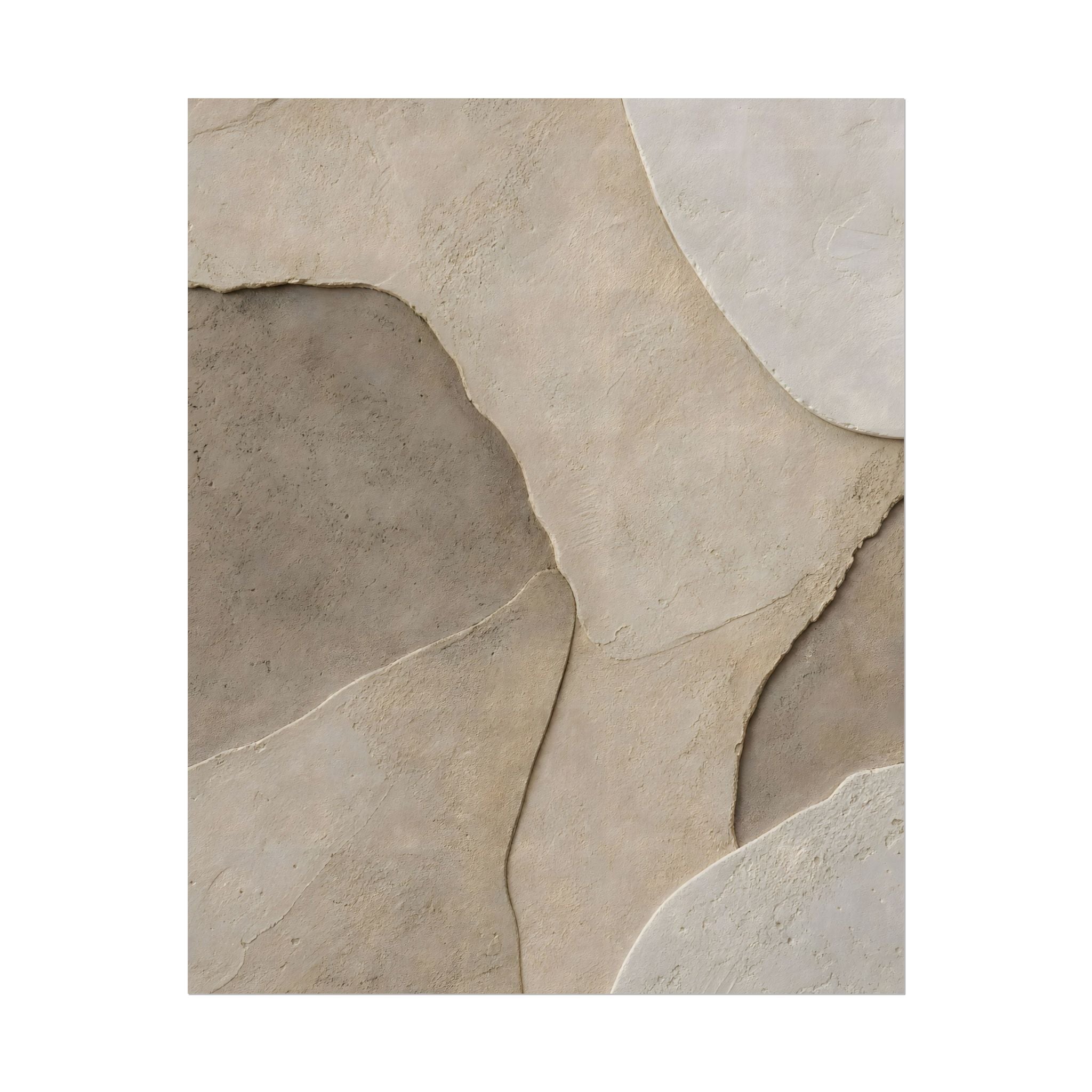 Abstract Neutral Texture Rolled Poster — Earth Tone Minimal Wall Art