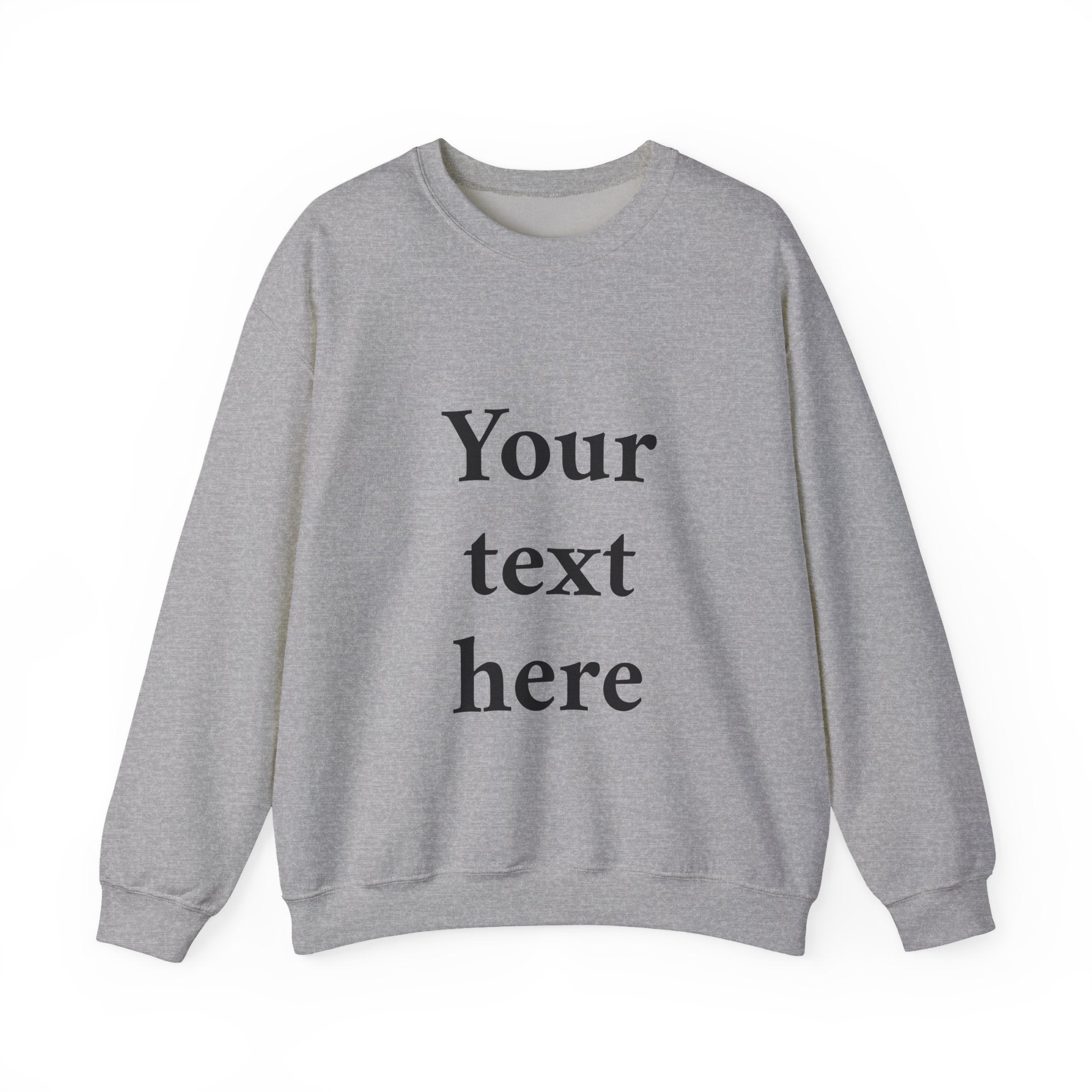 Custom Text Crewneck Sweatshirt — Personalized Minimalist Sweatshirt
