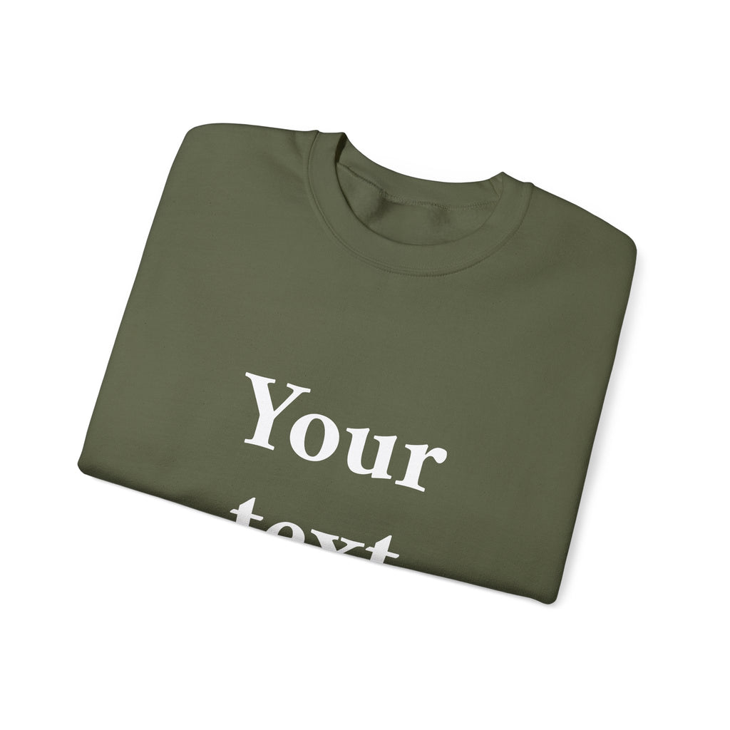 Custom Text Crewneck Sweatshirt — Personalized Minimalist Sweatshirt
