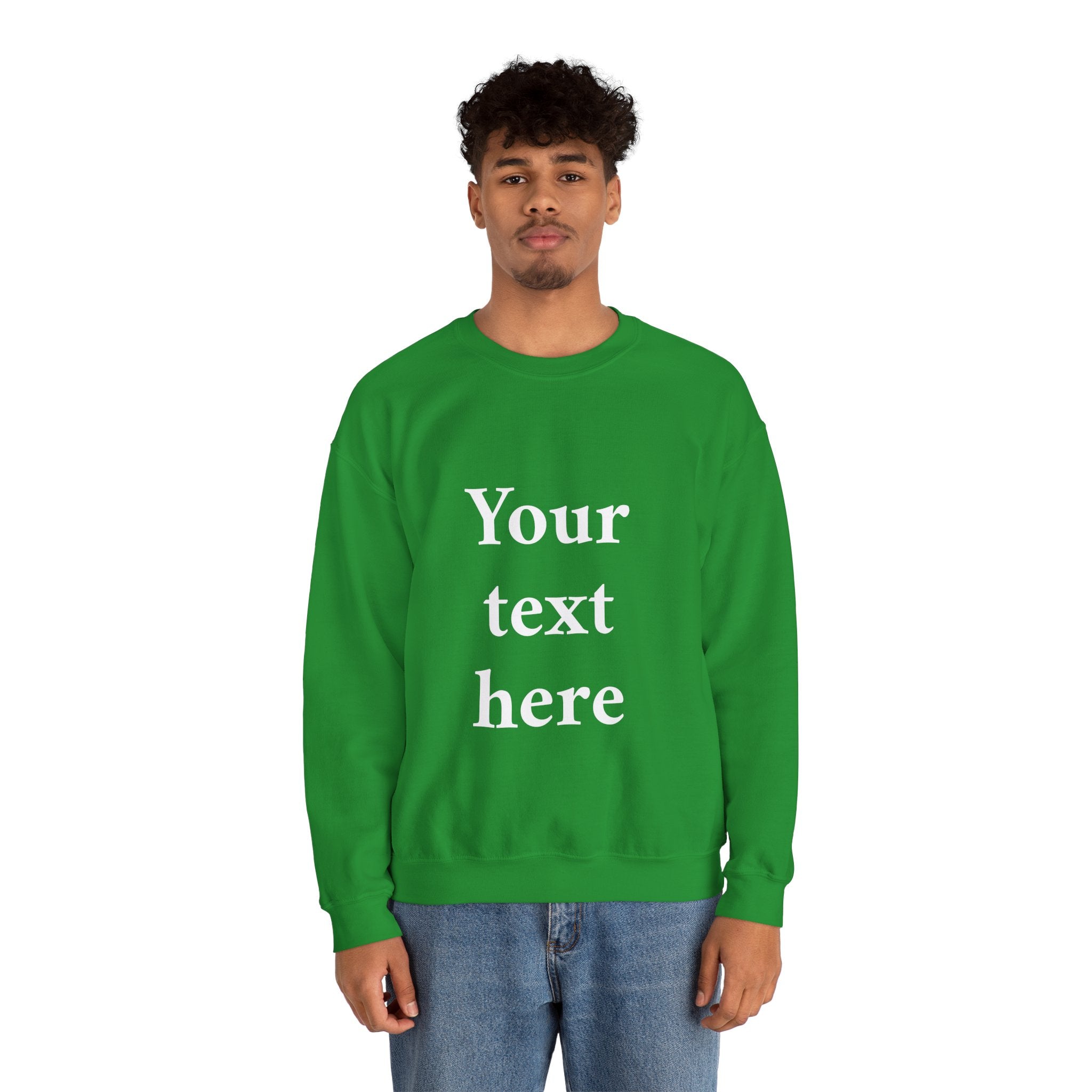 Custom Text Crewneck Sweatshirt — Personalized Minimalist Sweatshirt