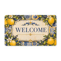 Lemon Tile Welcome Doormat — Polyester Decorative Outdoor/Indoor Mat