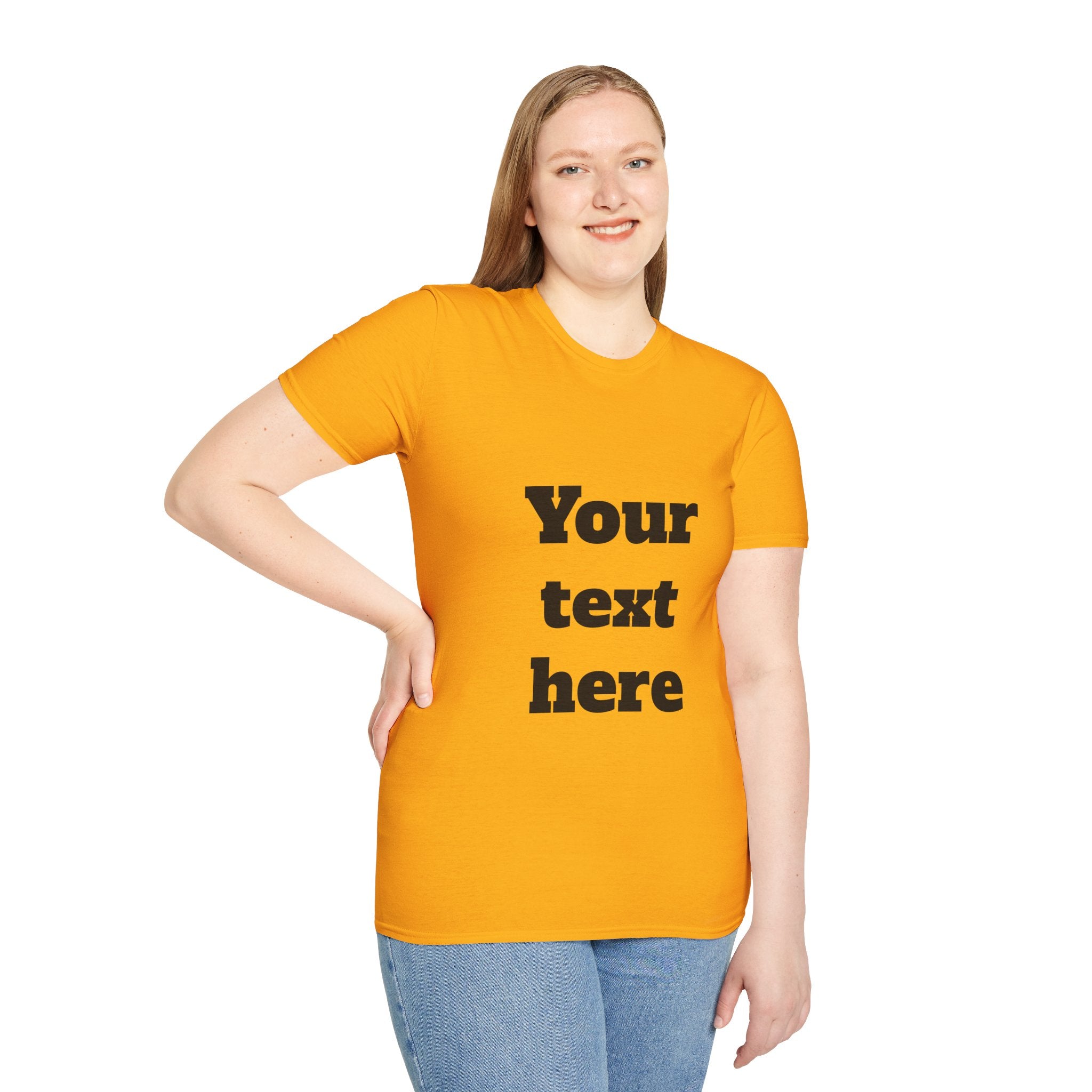 Custom Text T-Shirt — Personalized "Your Text Here" Graphic Tee