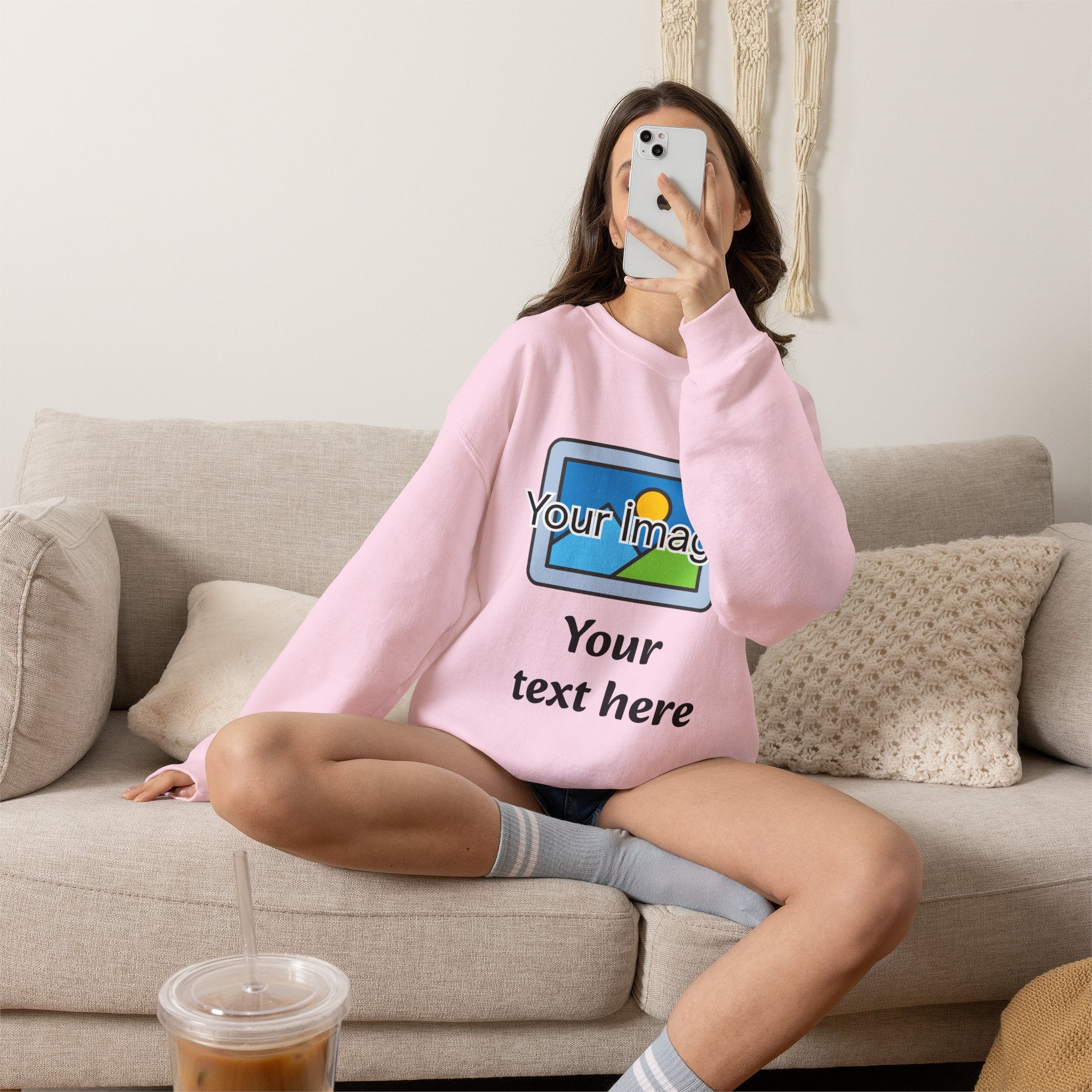 Personalized Image & Text Sweatshirt