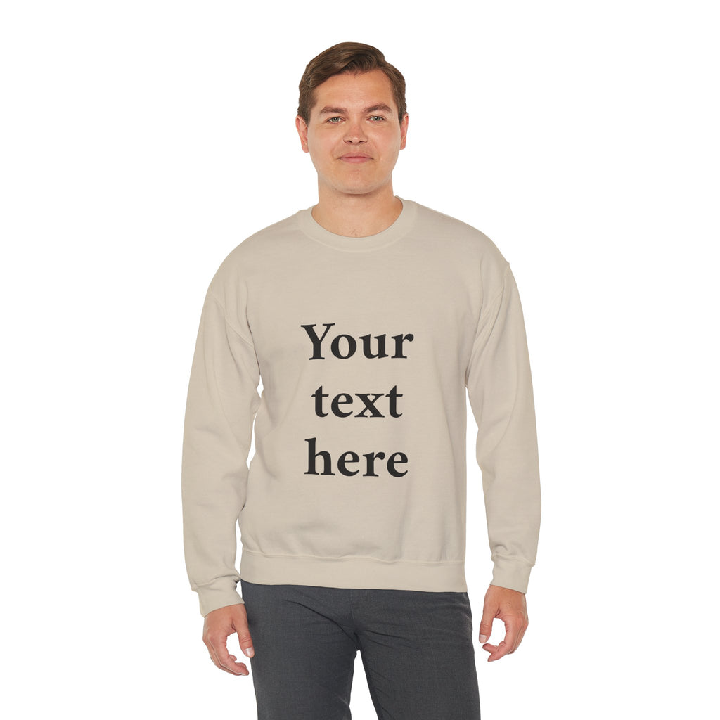 Custom Text Crewneck Sweatshirt — Personalized Minimalist Sweatshirt