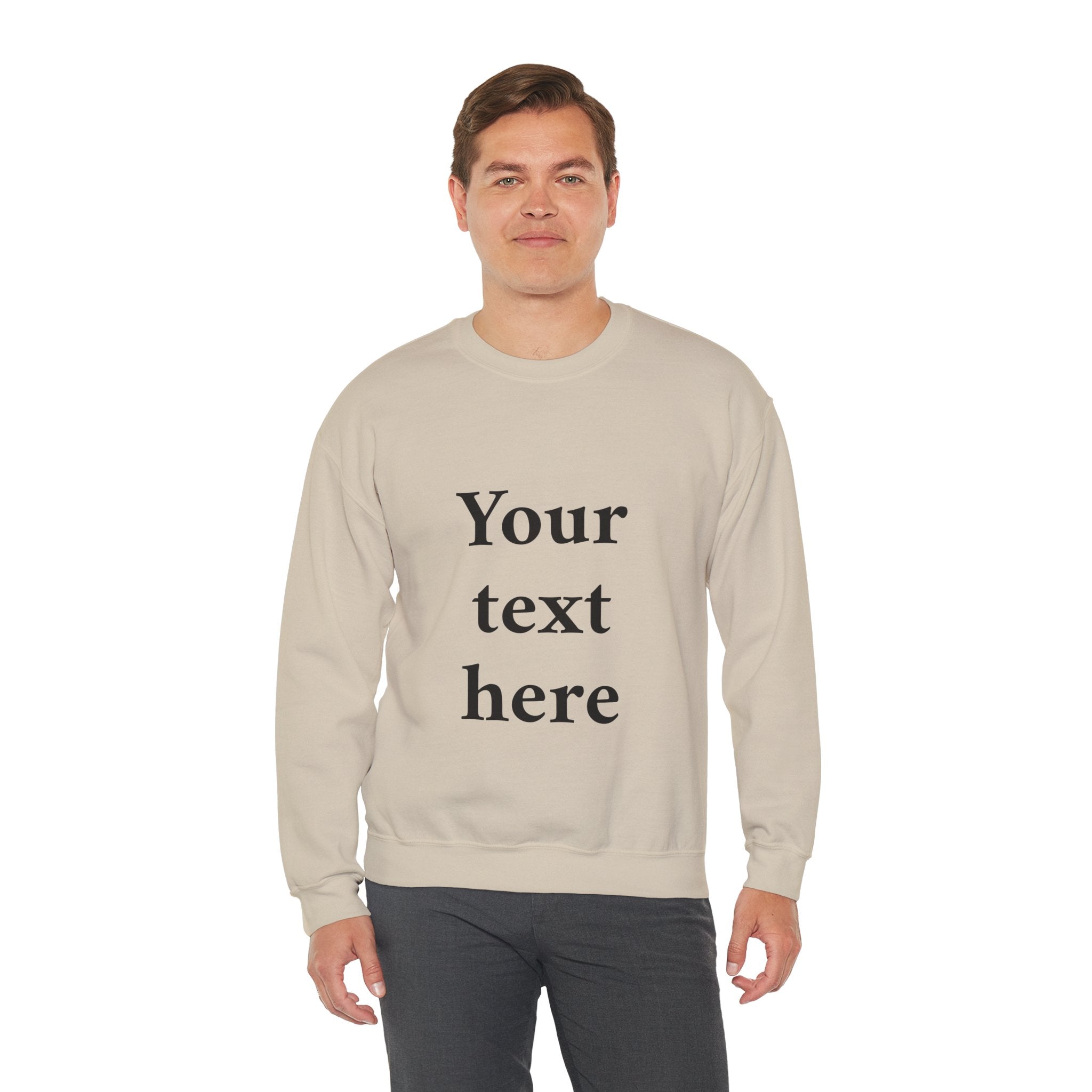 Custom Text Crewneck Sweatshirt — Personalized Minimalist Sweatshirt