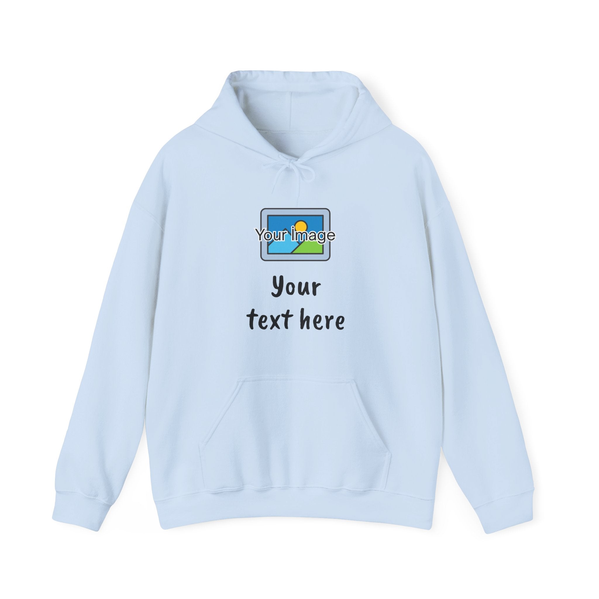 Custom Photo & Text Hoodie — Personalized Image Hoodie, Add Your Text