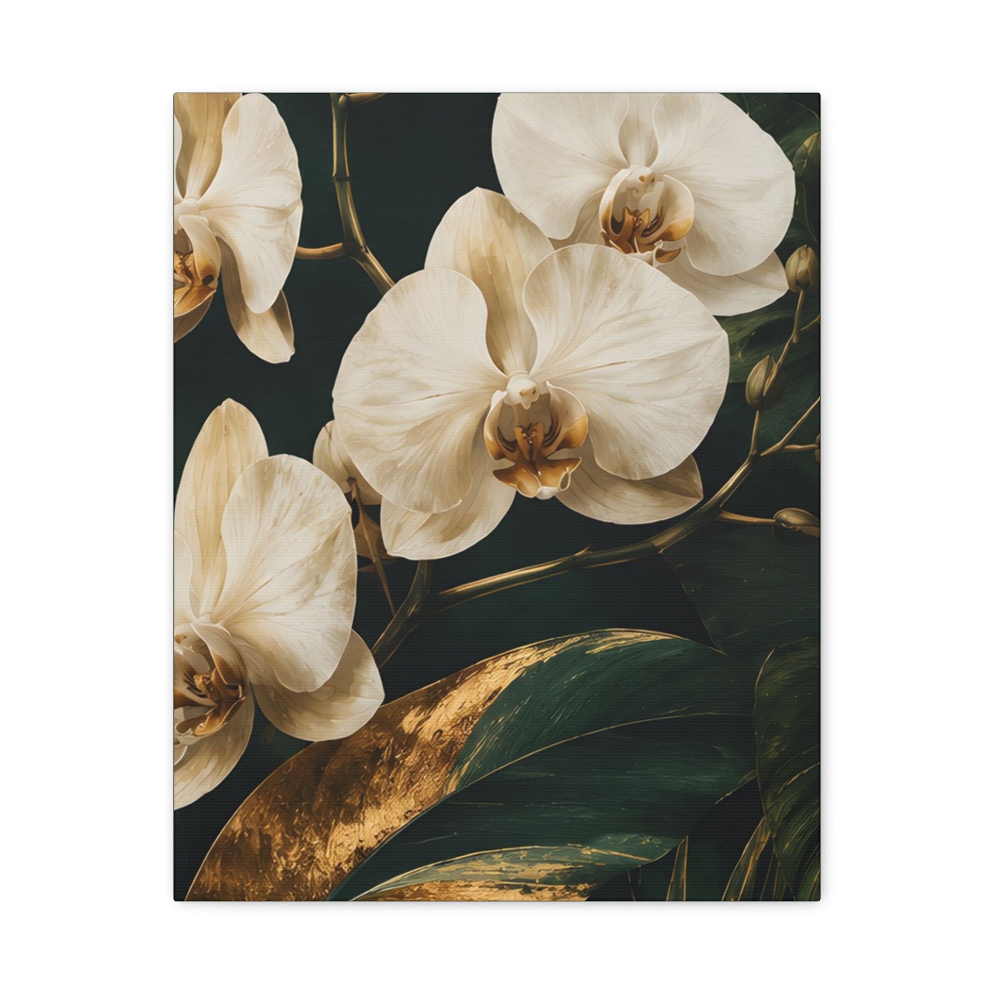 Orchid Botanical Matte Canvas Print — Stretched 1.25"