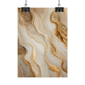 Rolled Poster – Gold Marble Abstract Wall Art, Luxe Swirl Print for Living Room & Office