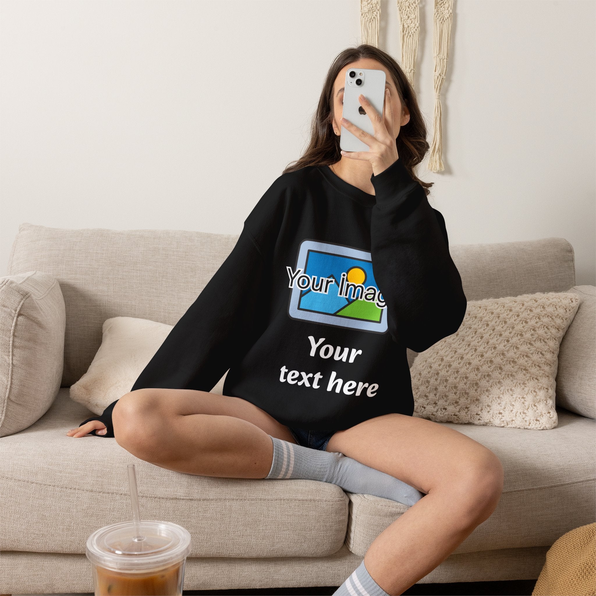 Personalized Image & Text Sweatshirt