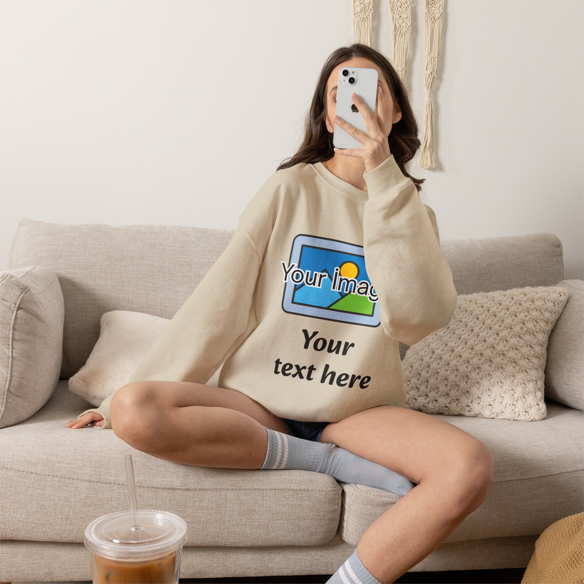 Personalized Image & Text Sweatshirt