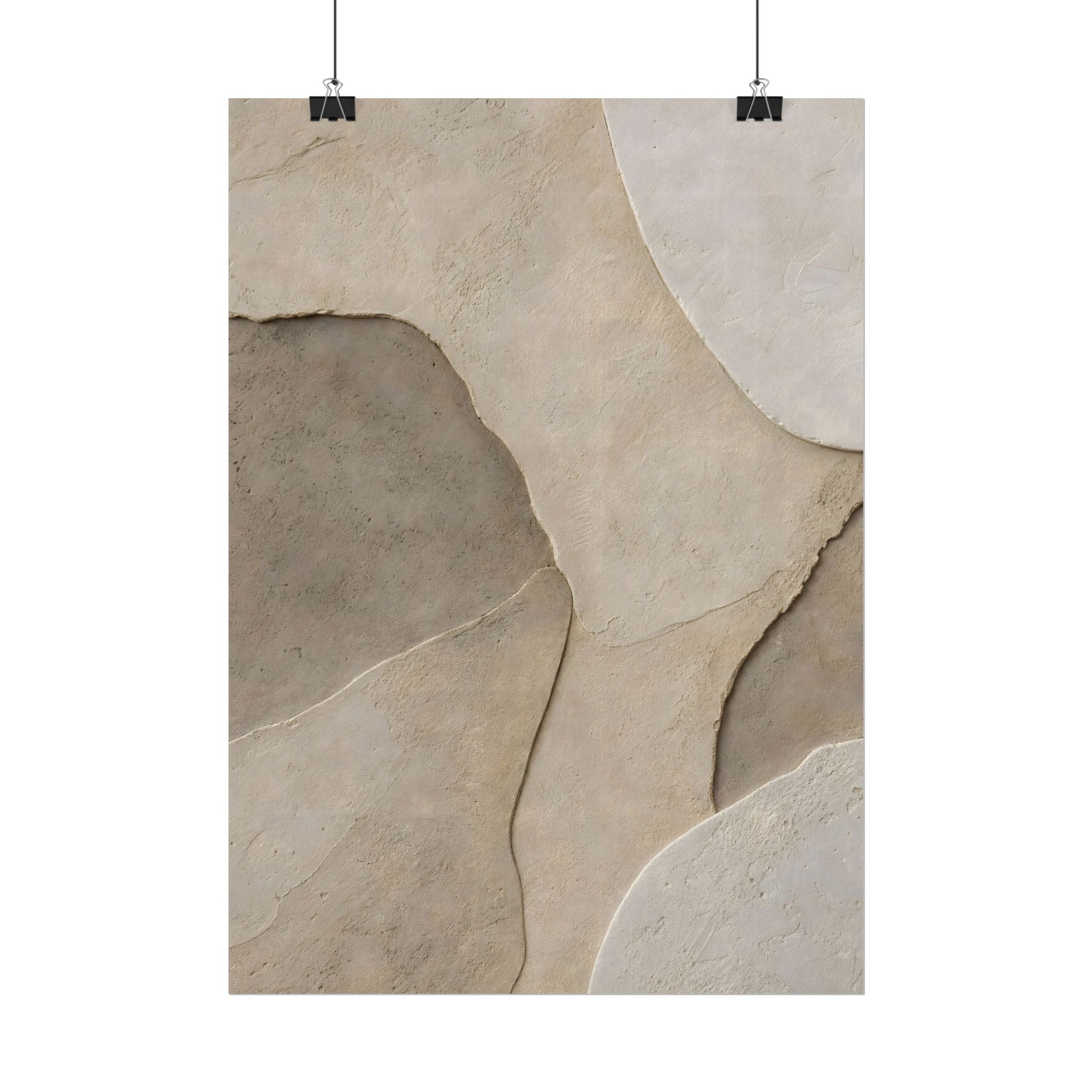 Abstract Neutral Texture Rolled Poster — Earth Tone Minimal Wall Art