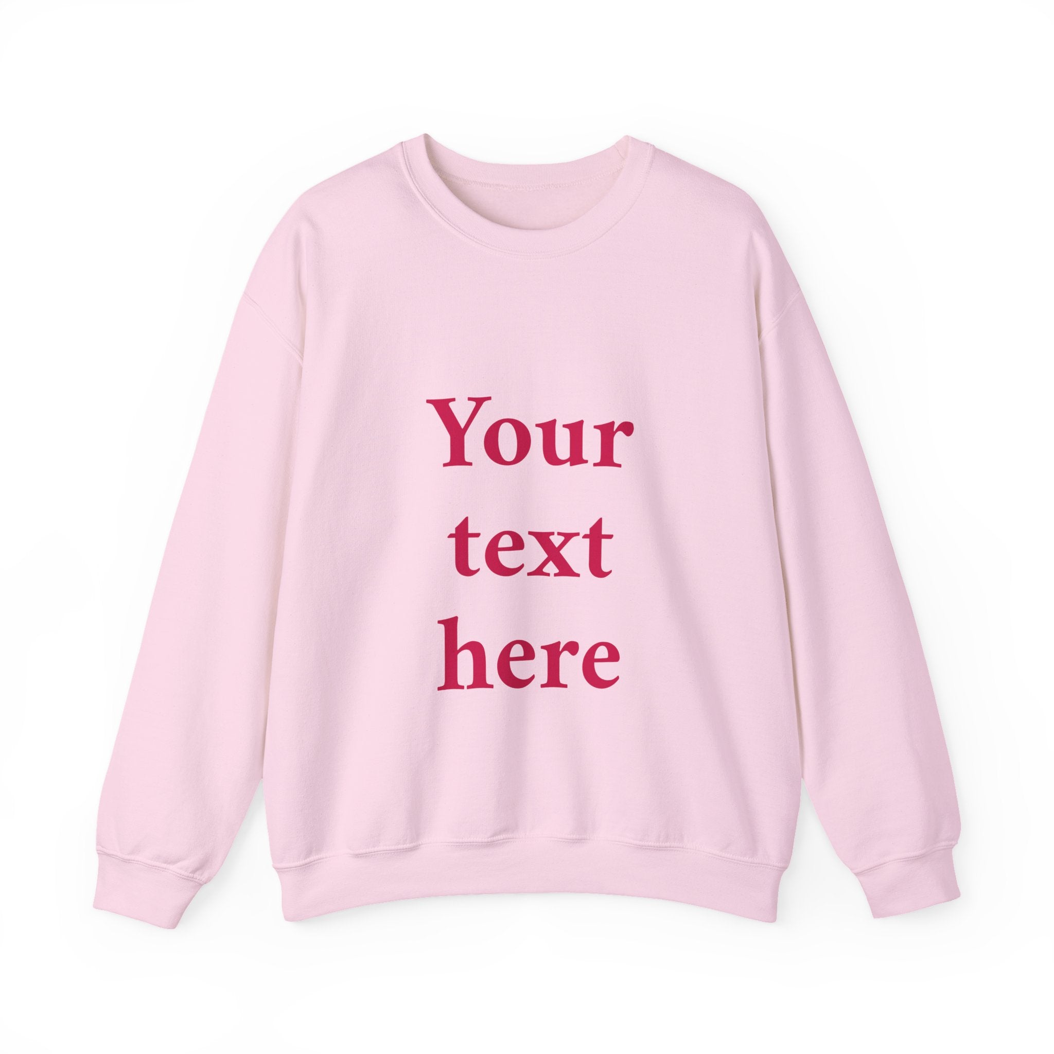 Custom Text Crewneck Sweatshirt — Personalized Minimalist Sweatshirt