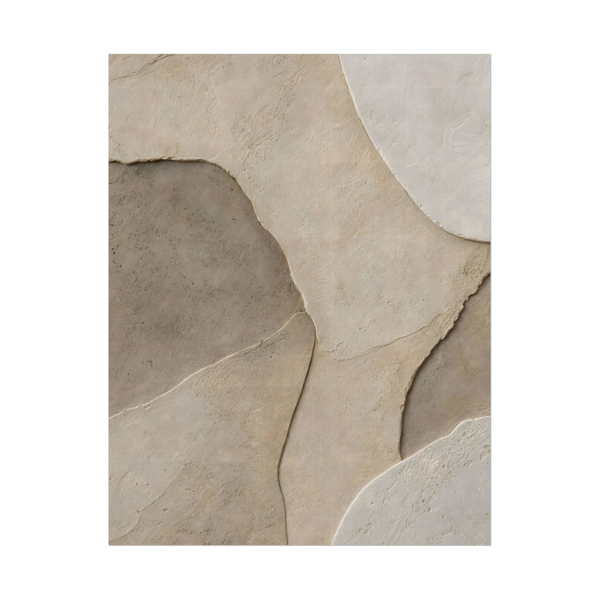 Abstract Neutral Texture Rolled Poster — Earth Tone Minimal Wall Art