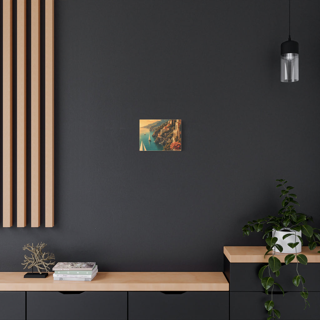 Mediterranean Coastal Sunset Matte Canvas