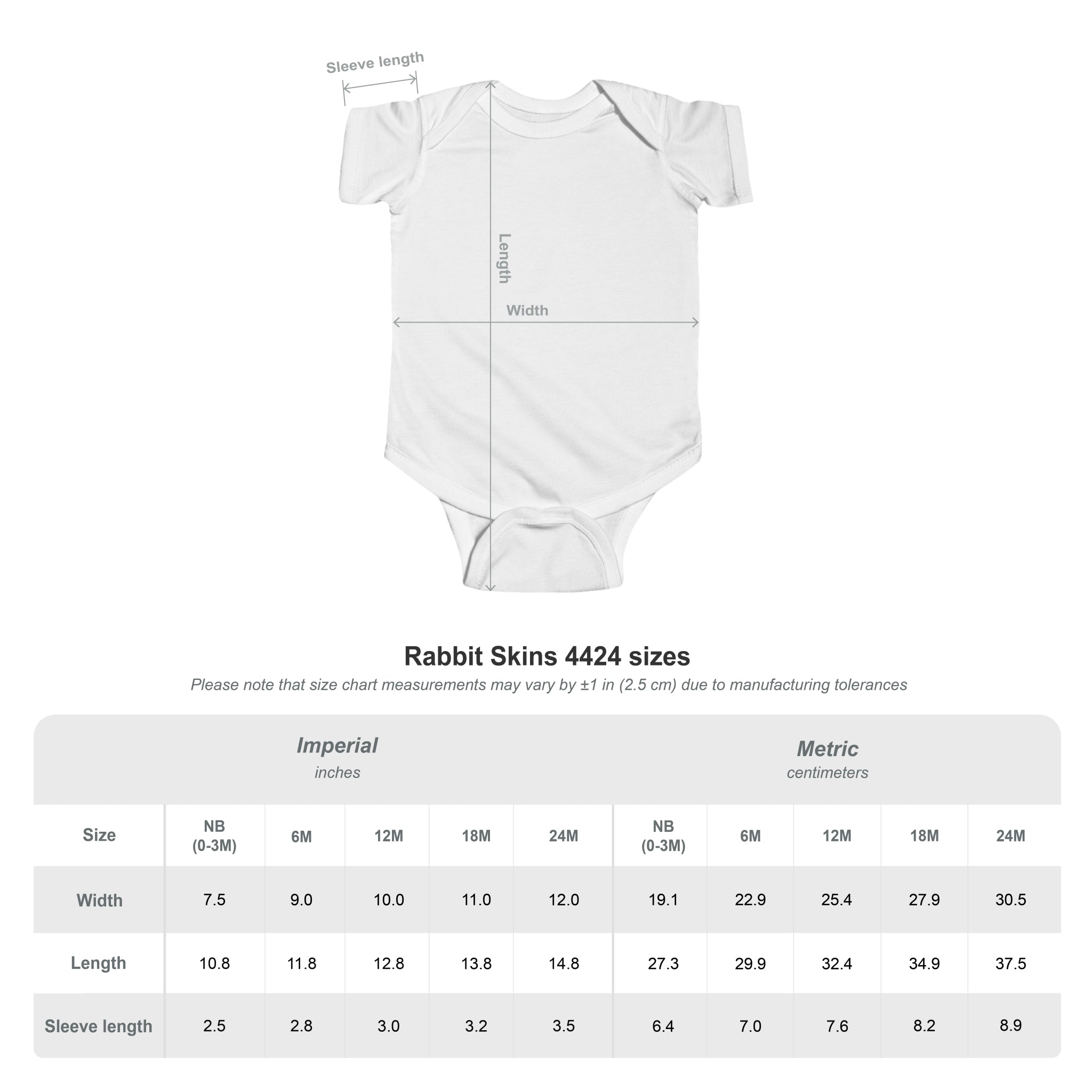 Baby Bodysuit – Personalized Infant Fine Jersey Onesie