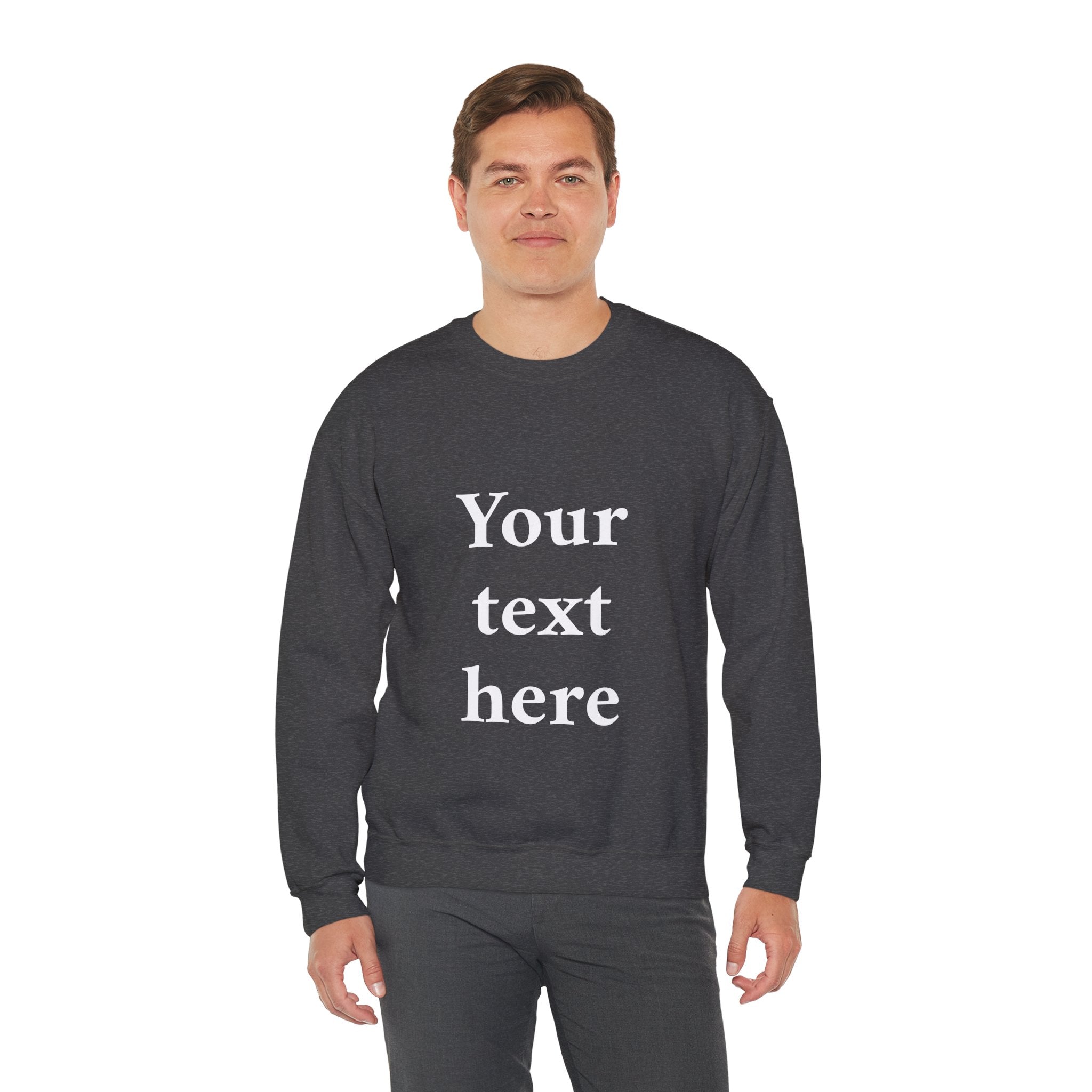 Custom Text Crewneck Sweatshirt — Personalized Minimalist Sweatshirt