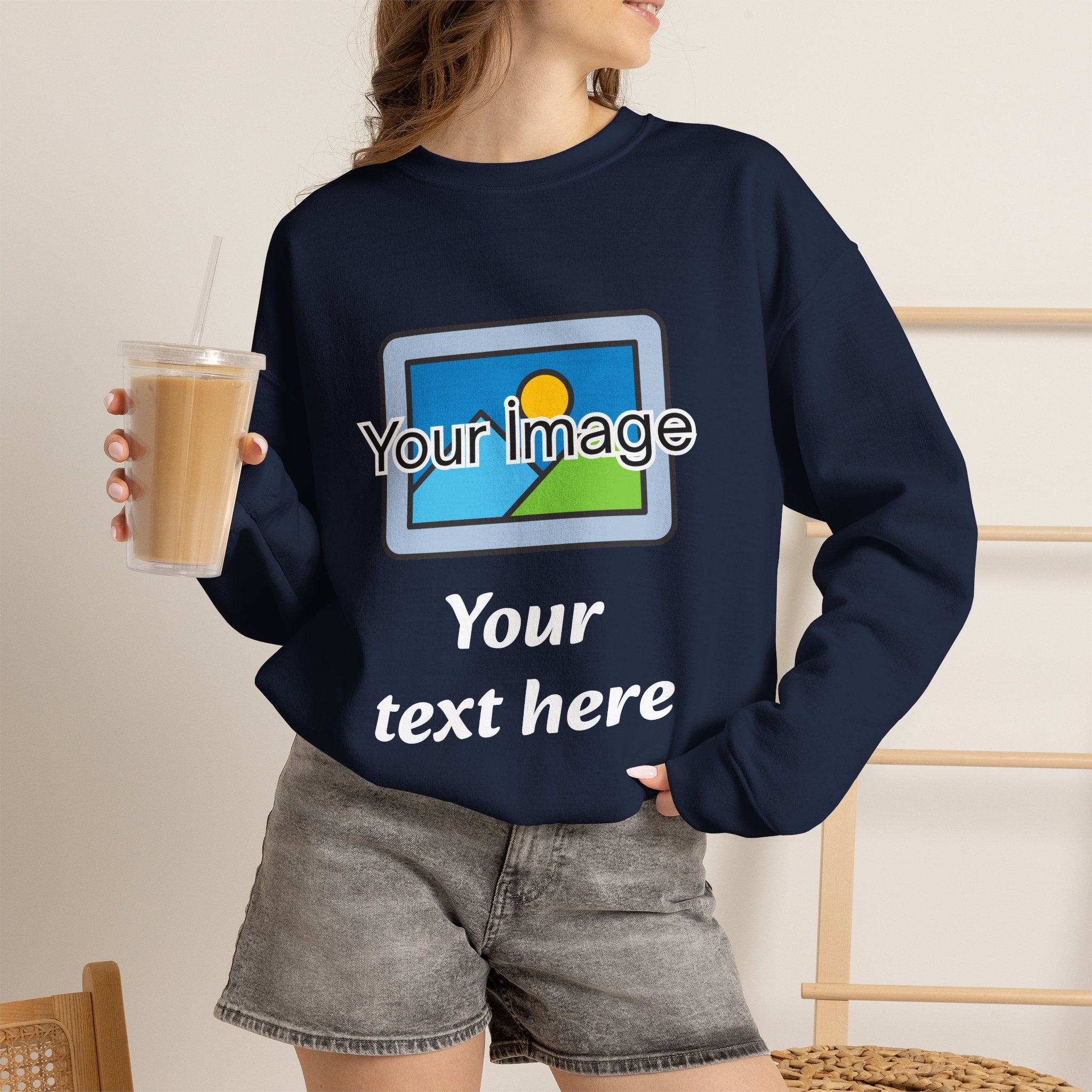 Personalized Image & Text Sweatshirt