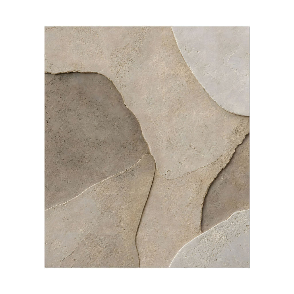 Abstract Neutral Texture Rolled Poster — Earth Tone Minimal Wall Art