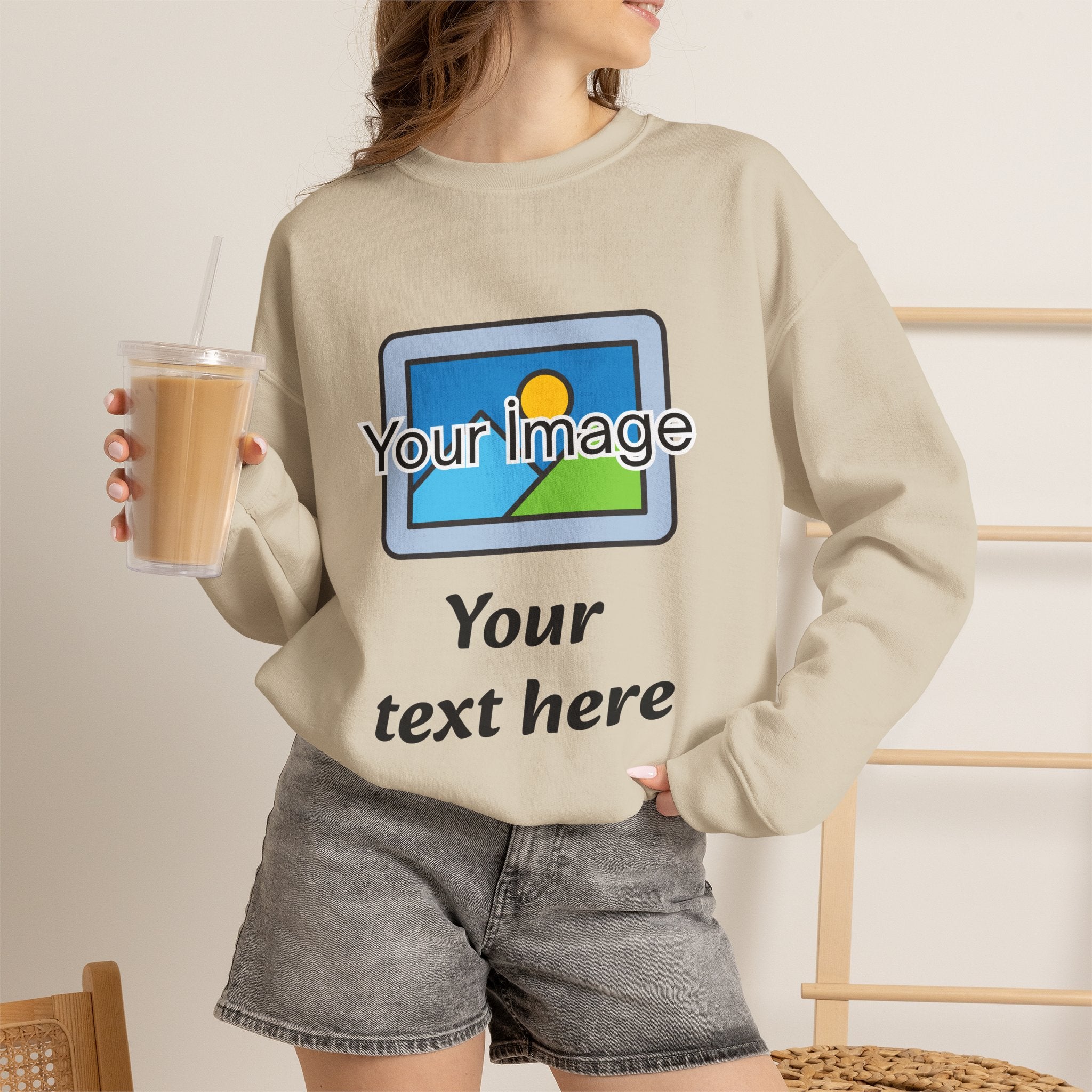 Personalized Image & Text Sweatshirt
