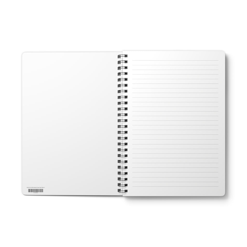 A5 Wirobound Notebook — Elegant Black & Gold Mountain Design