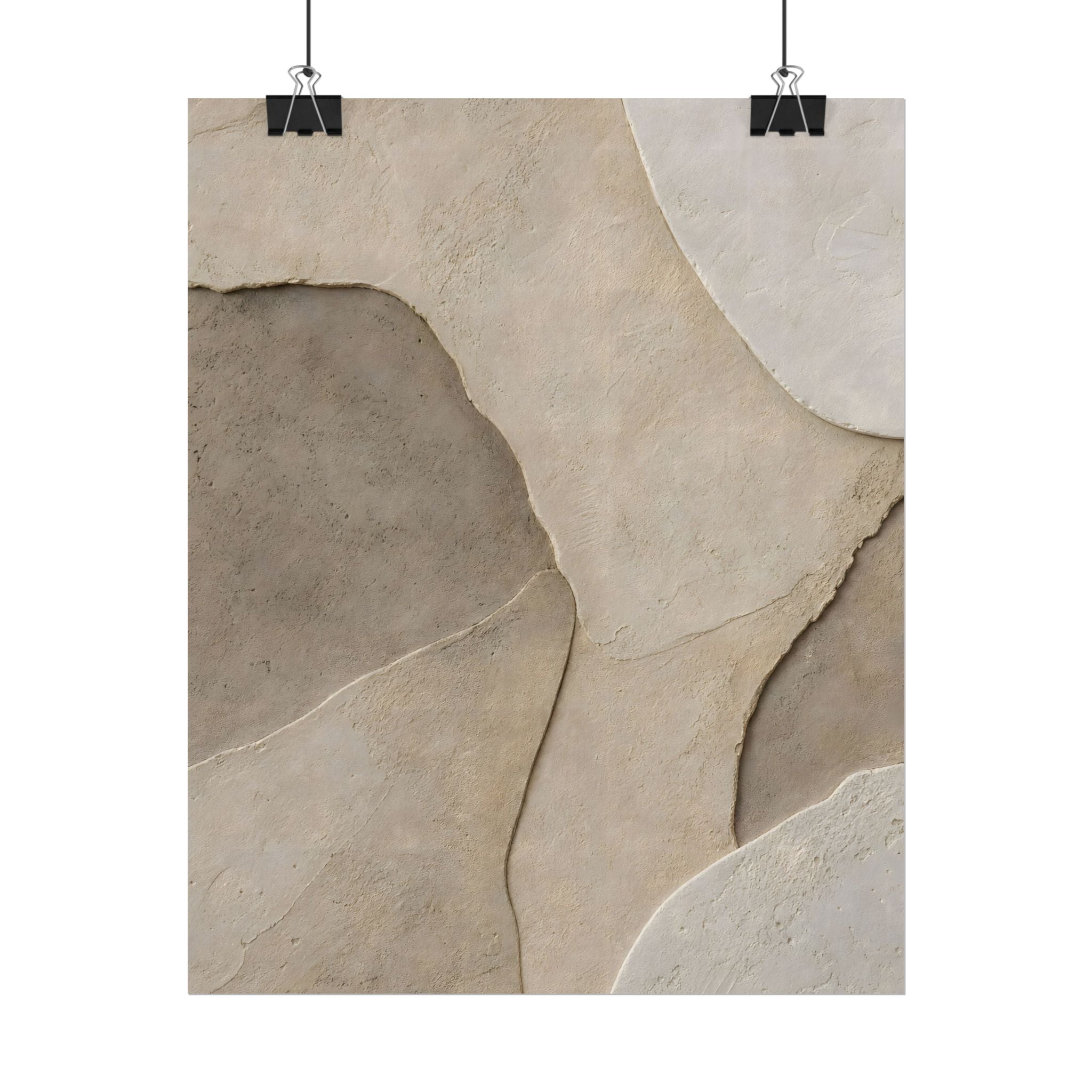 Abstract Neutral Texture Rolled Poster — Earth Tone Minimal Wall Art