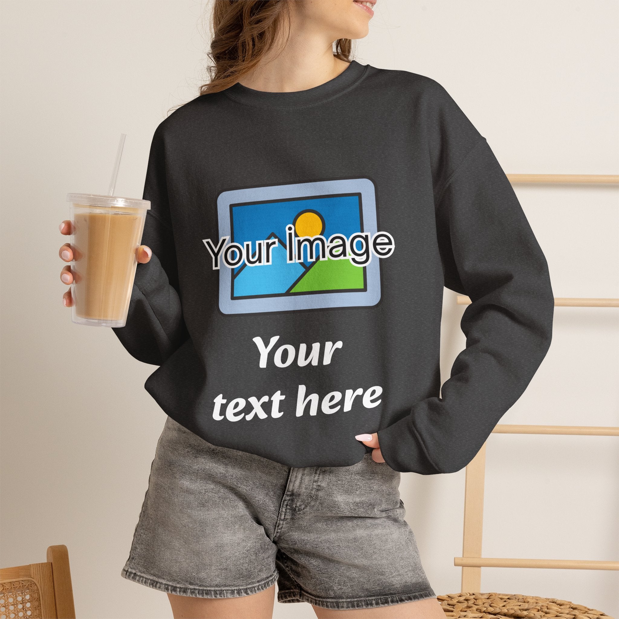 Personalized Image & Text Sweatshirt