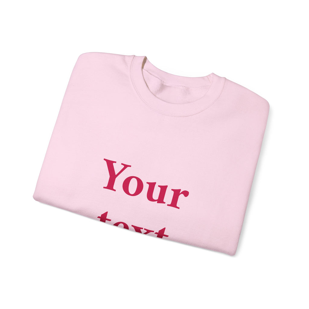 Custom Text Crewneck Sweatshirt — Personalized Minimalist Sweatshirt