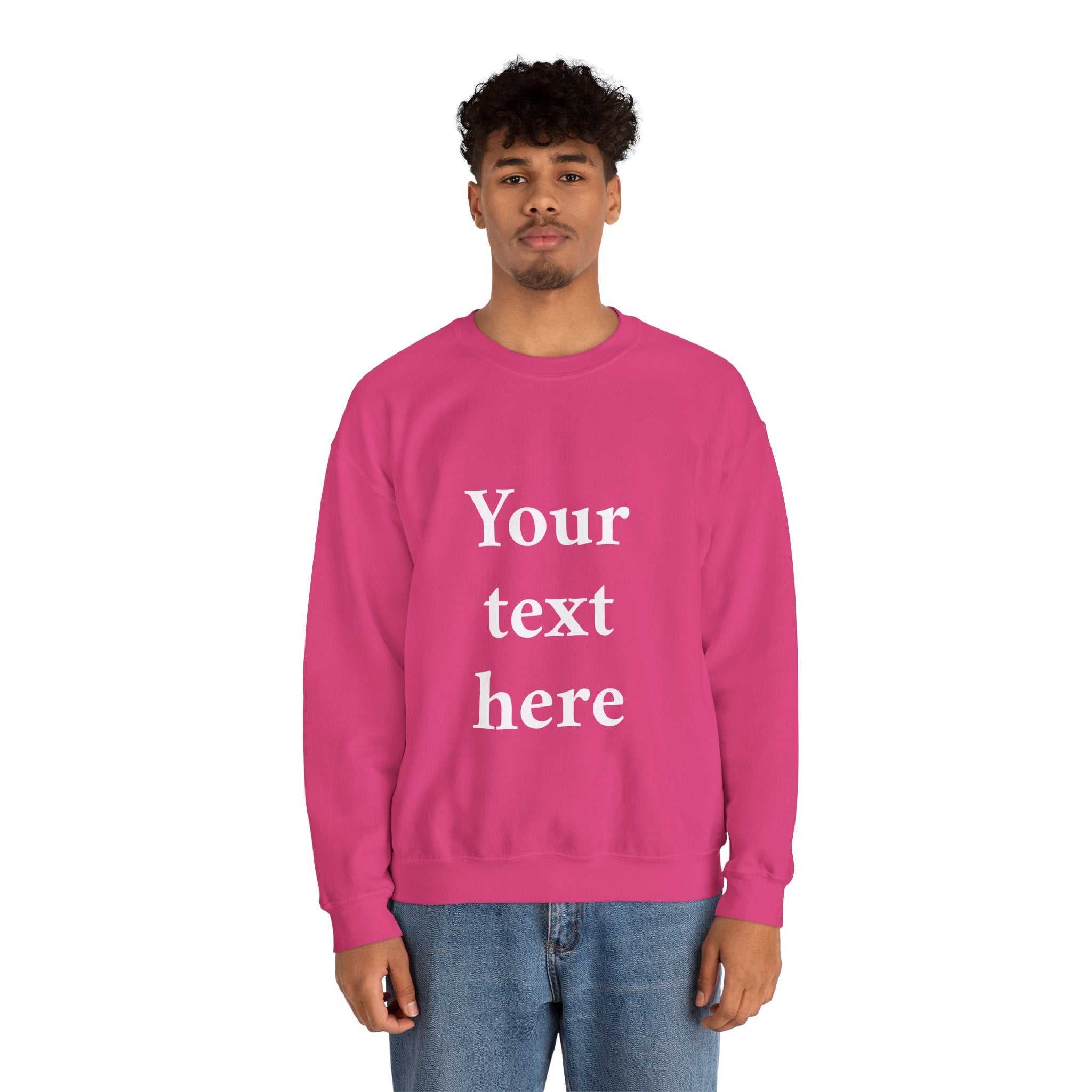 Custom Text Crewneck Sweatshirt — Personalized Minimalist Sweatshirt