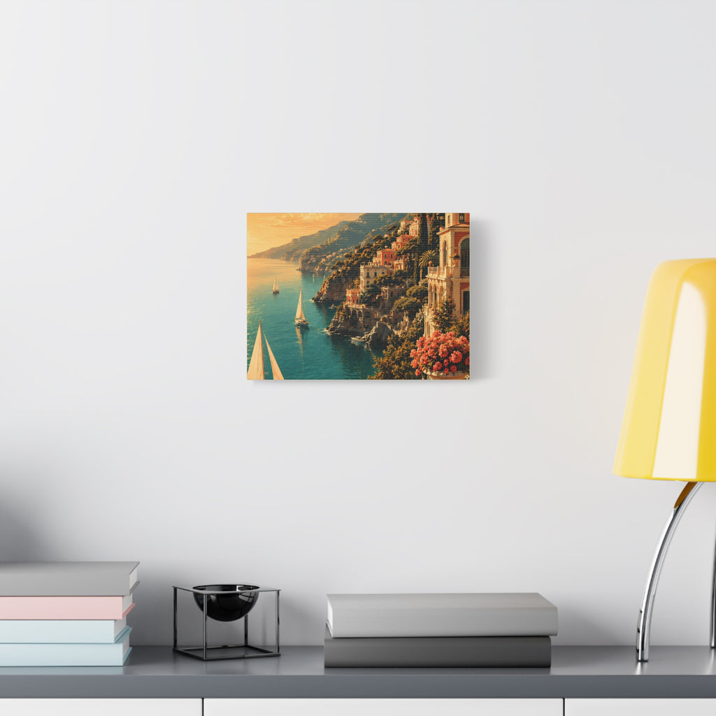 Mediterranean Coastal Sunset Matte Canvas