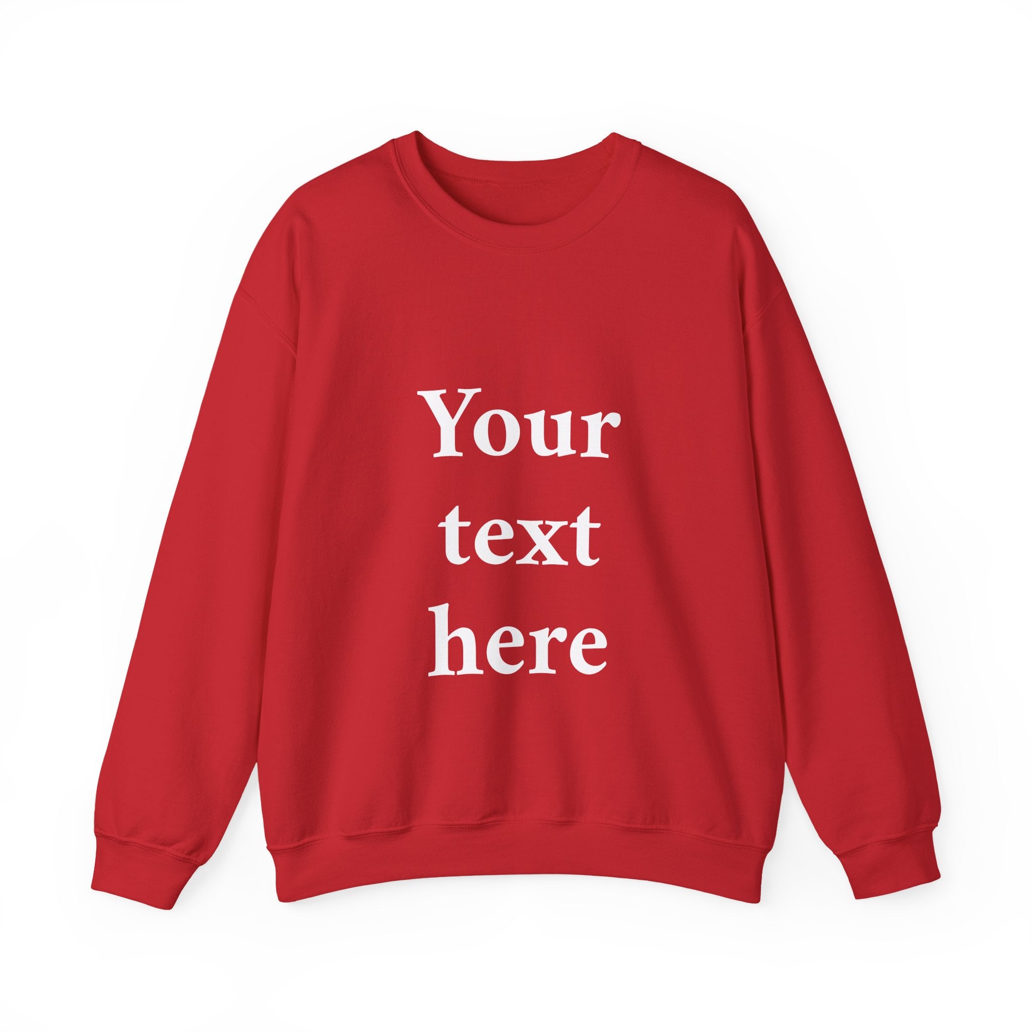 Custom Text Crewneck Sweatshirt — Personalized Minimalist Sweatshirt